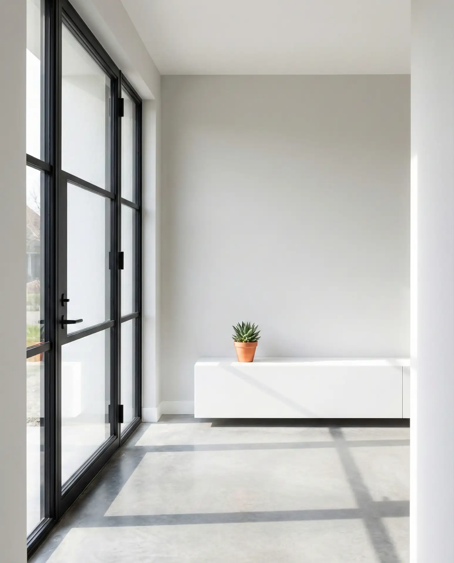 Contemporary Glass and Steel Entrance 1