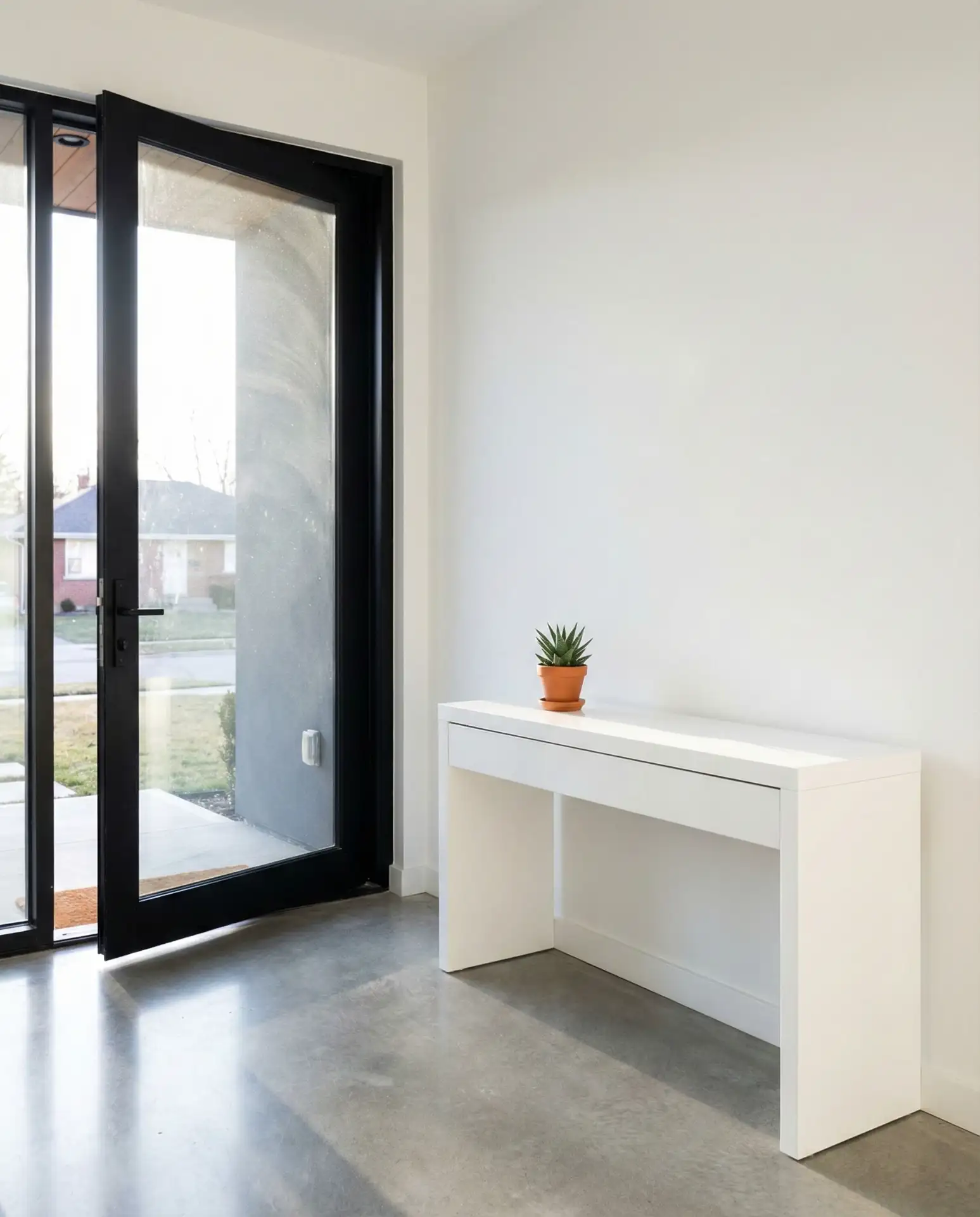 Contemporary Glass and Steel Entrance 2