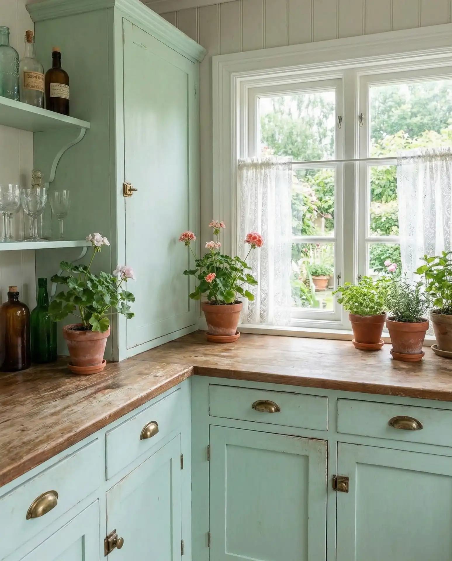 Cottage-Style Bar with Pastel Paint 2