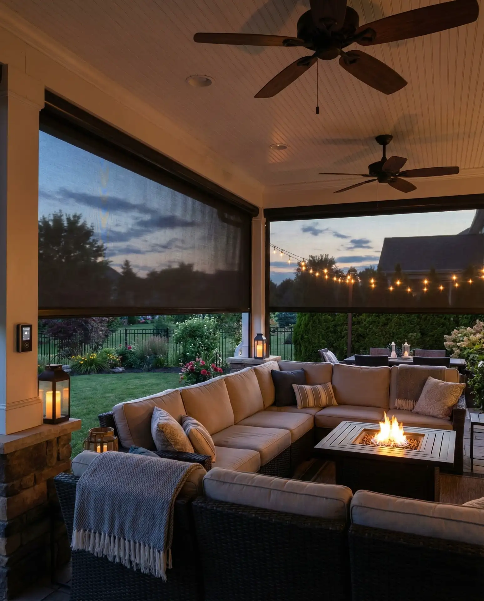 Covered Patio with Retractable Screens 2