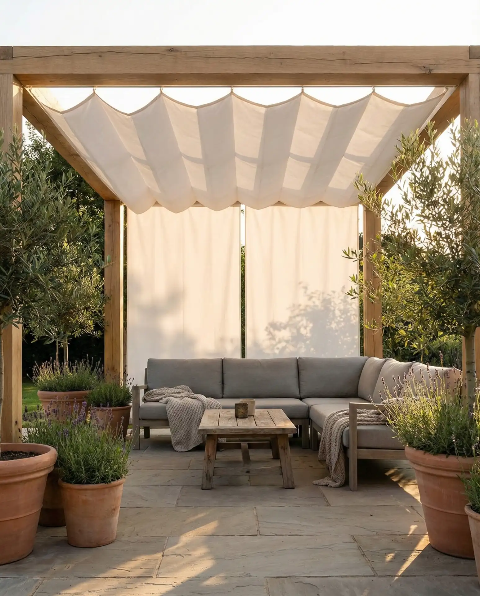 Covered Pergola with Retractable Canopy 2