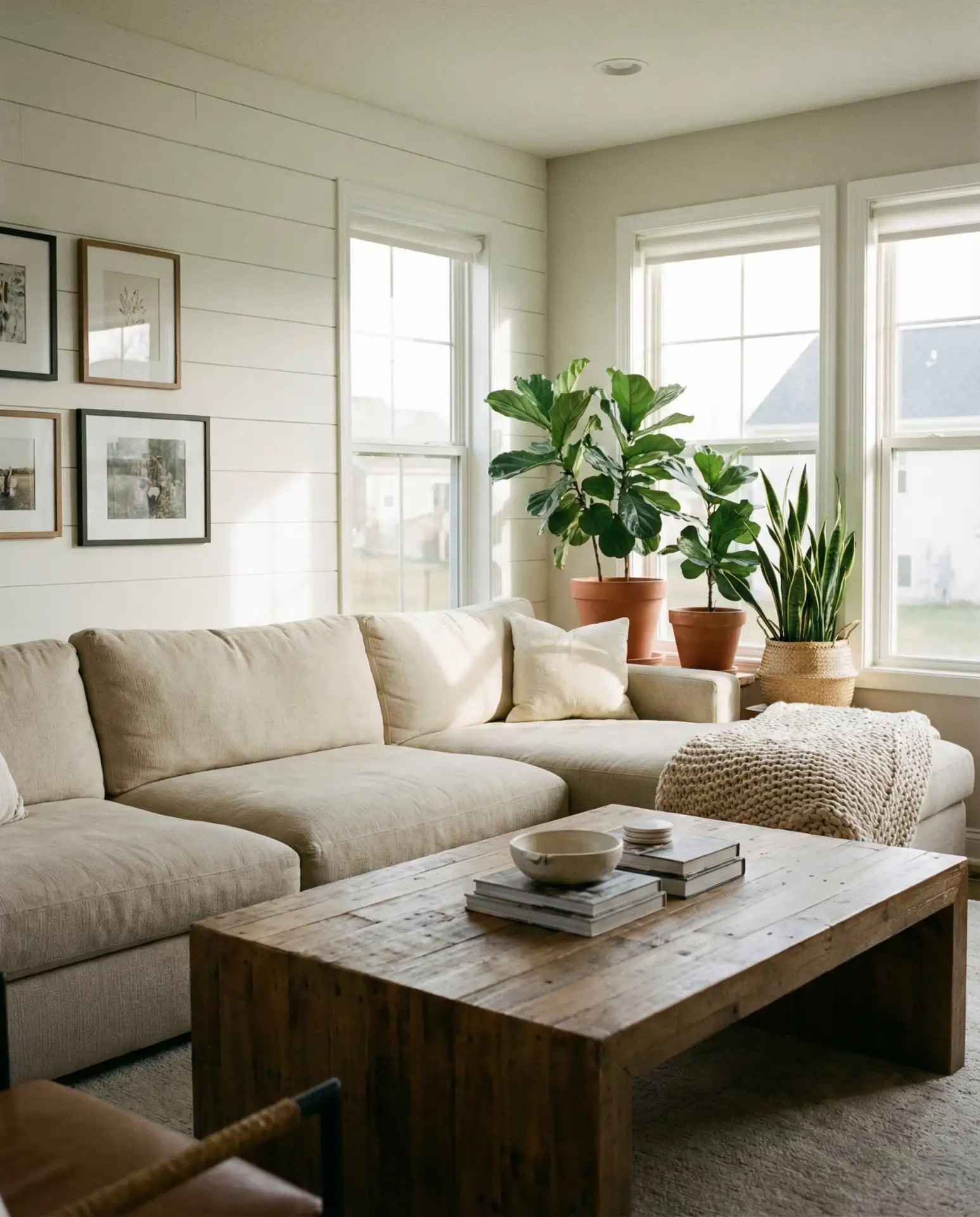 Cozy Modern Farmhouse with Shiplap Accent Wall 1