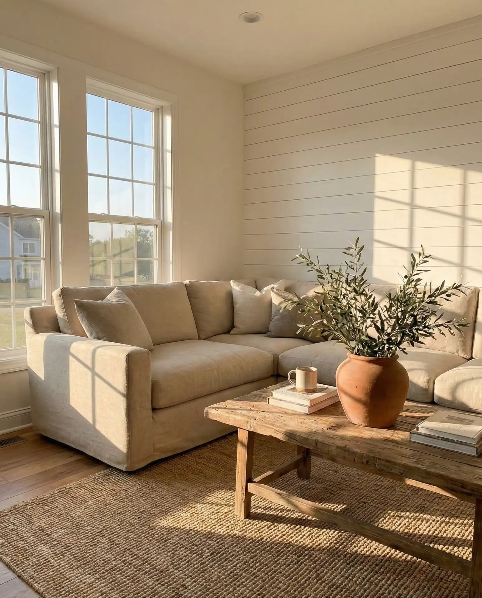 Cozy Modern Farmhouse with Shiplap Accent Wall 2