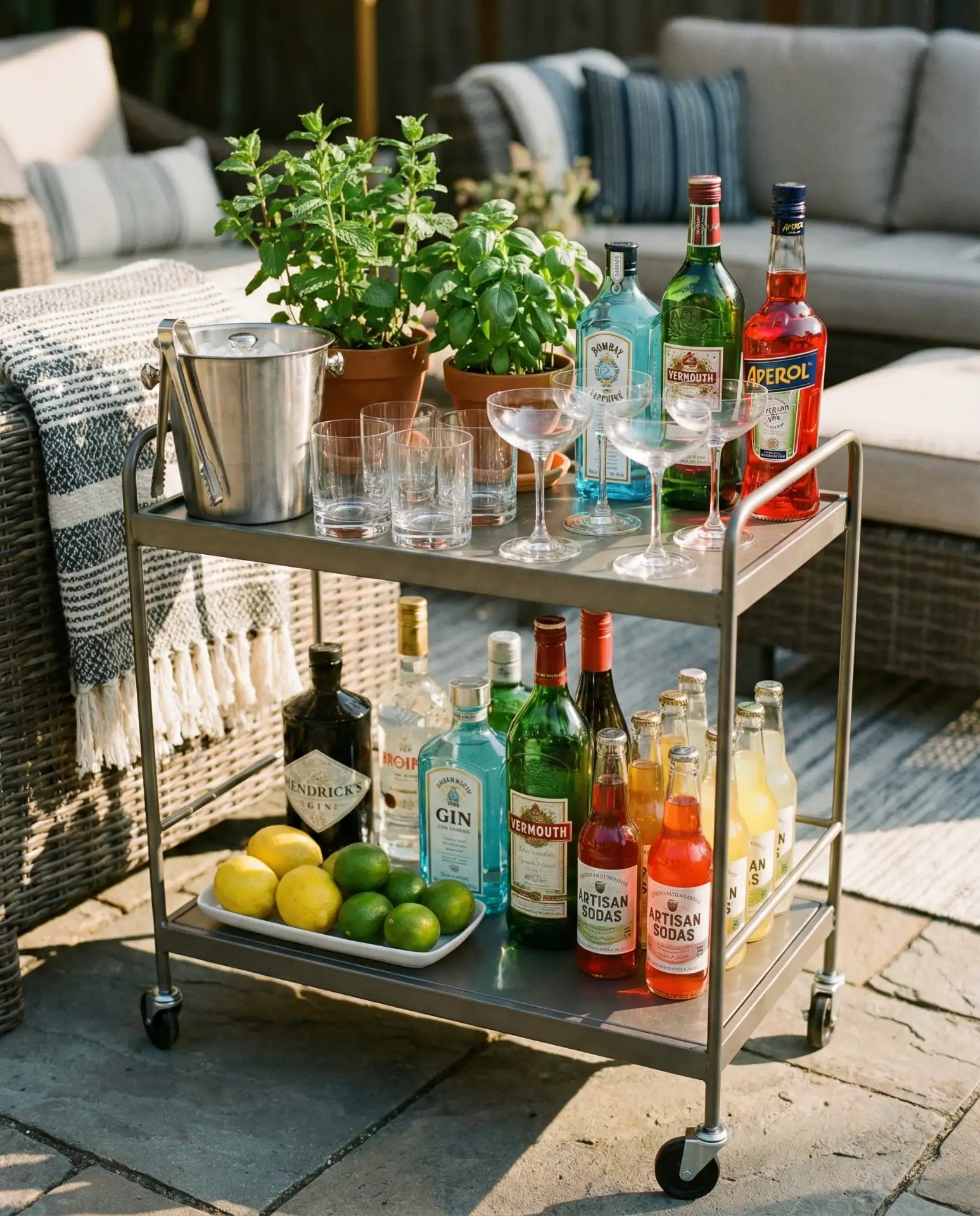 DIY Painted Concrete Planters in Geometric Shapes 1