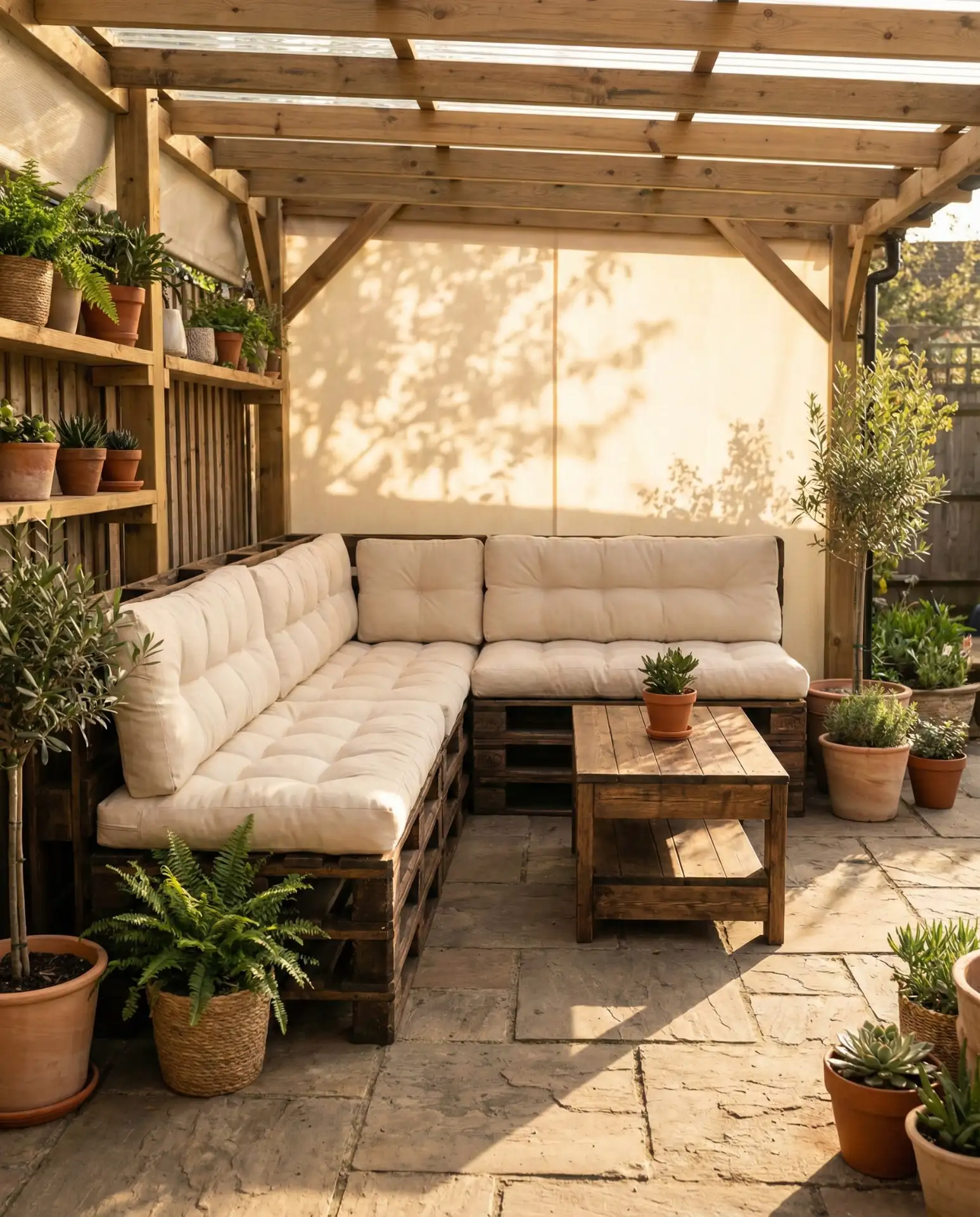 DIY Pallet Furniture for Covered Patios 1