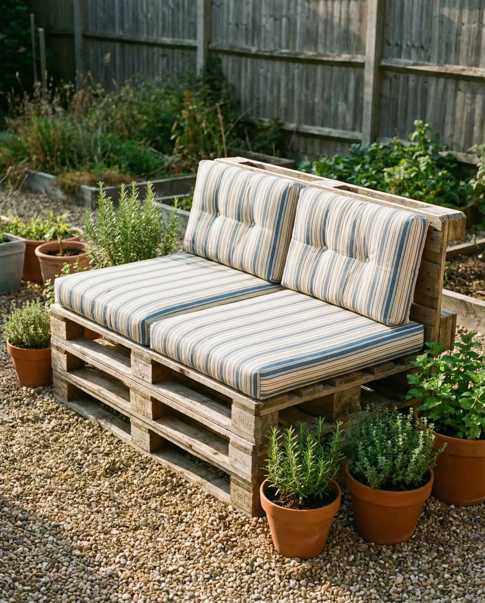 DIY Pallet Garden Couch 2