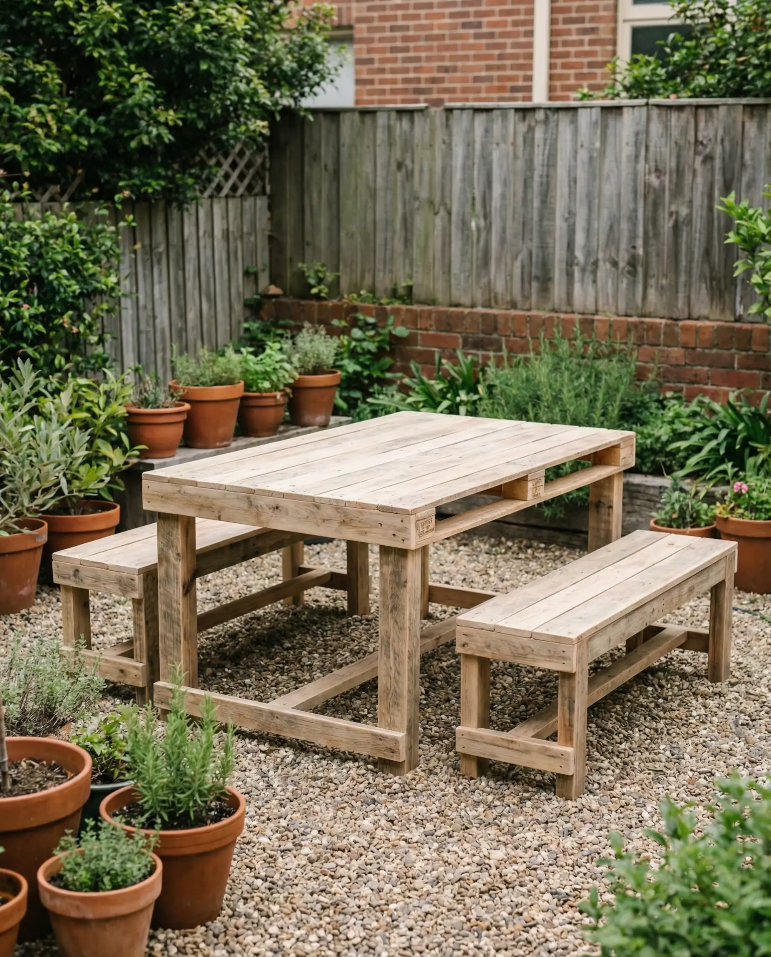 DIY Pallet Wood Dining Set 2