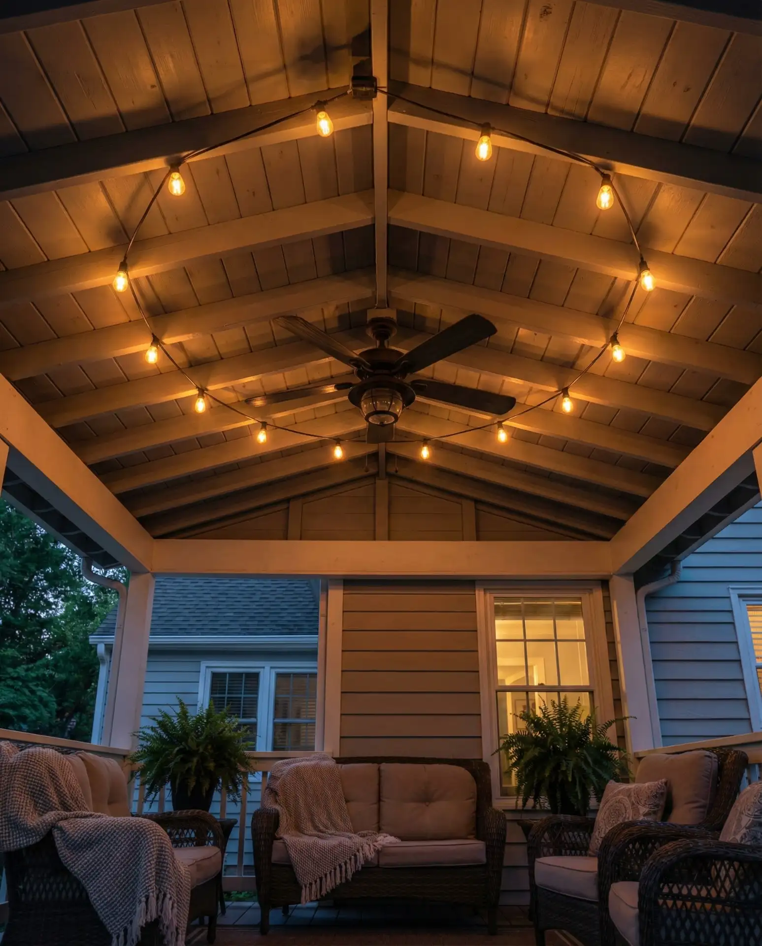 Deck Post Corner Uplighting 1