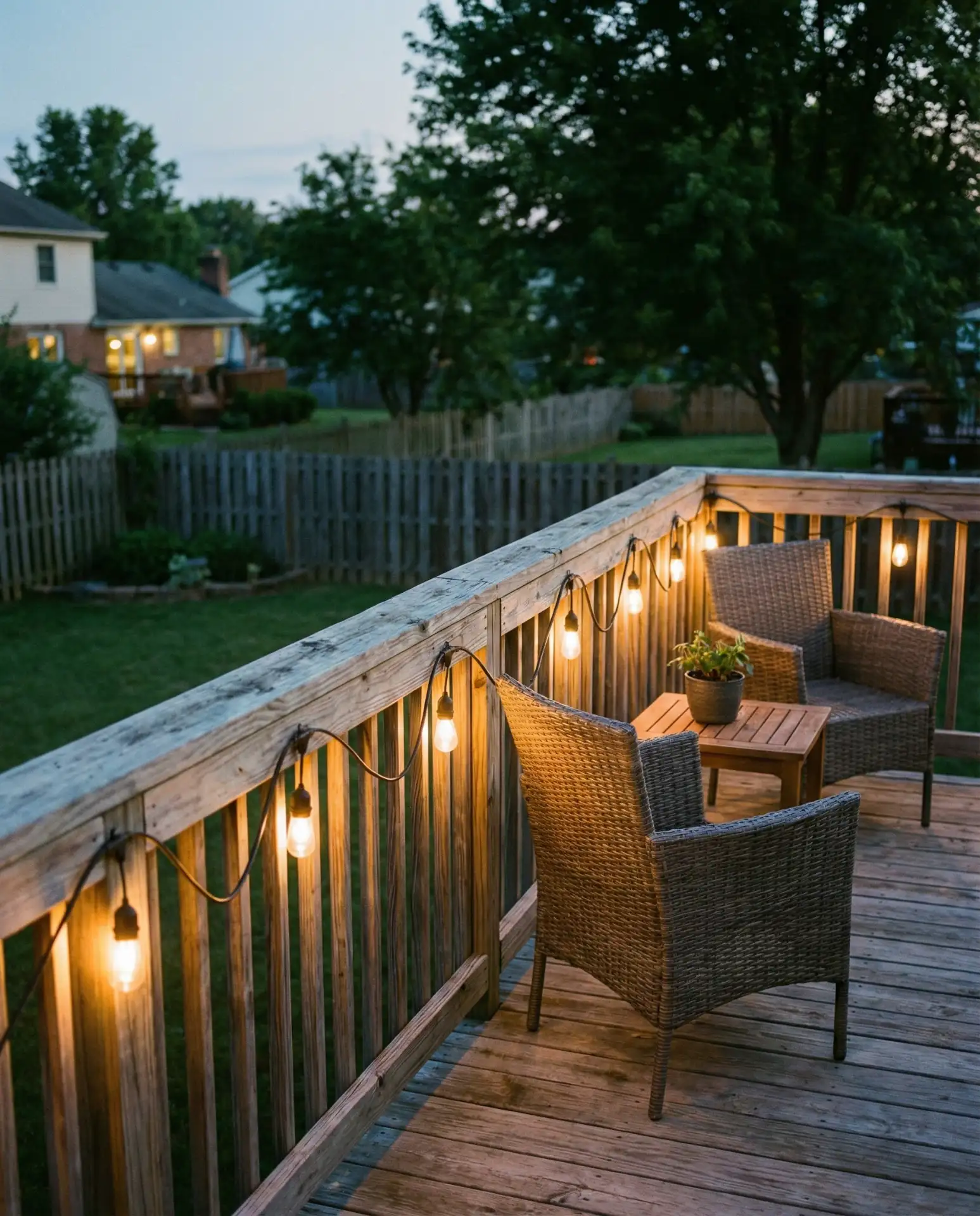 Deck Railing Zigzag Pattern 1