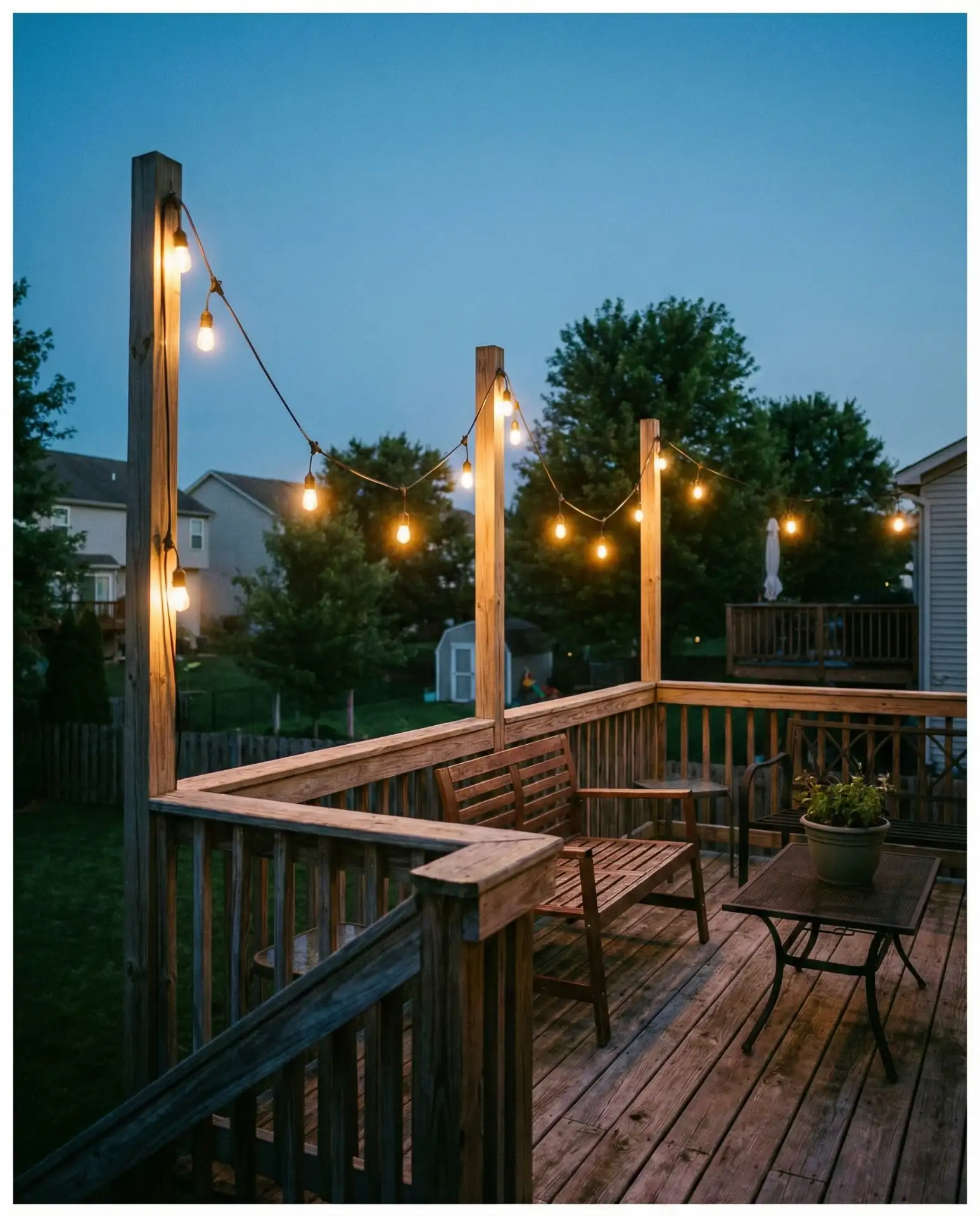 Deck Railing Zigzag Pattern 2