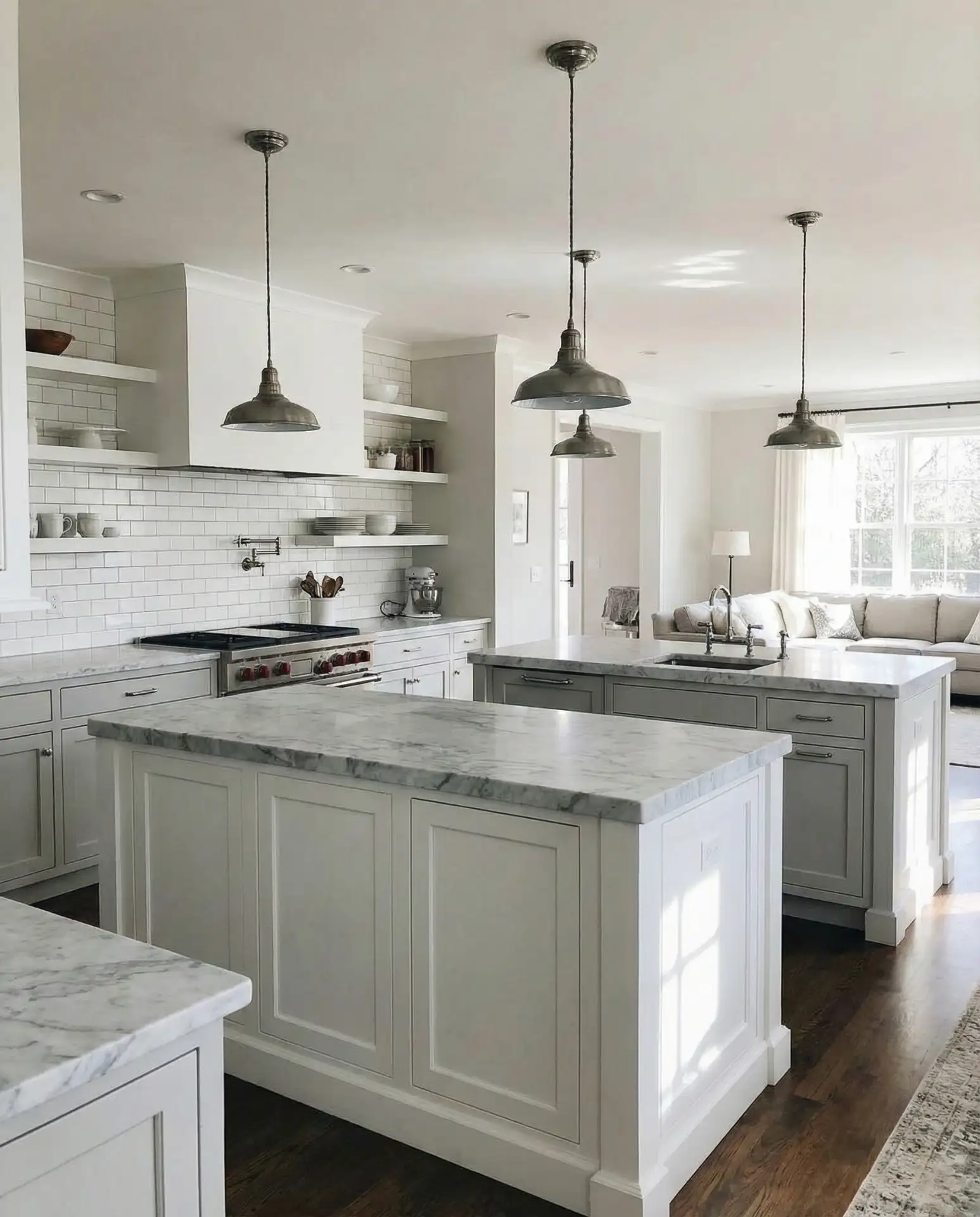 Double Island Kitchen for Large Families 1