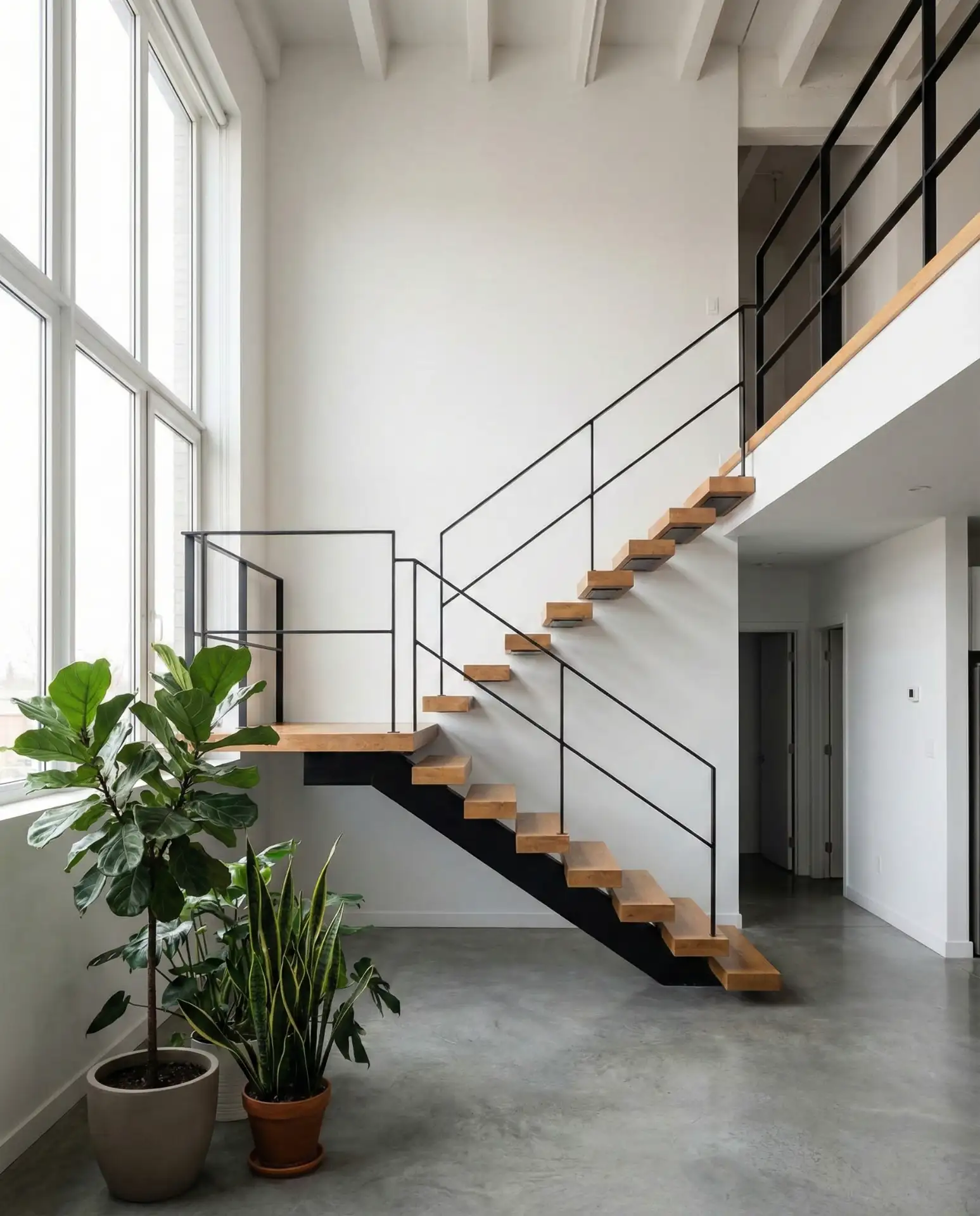 Duplex Apartment with Floating Staircase 2