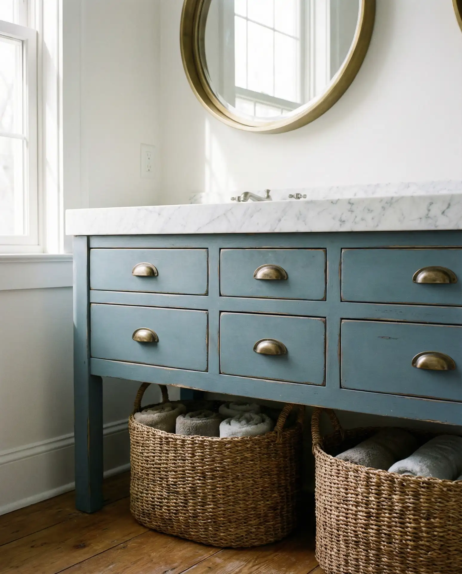 Dusty Blue Vintage Vanity 2