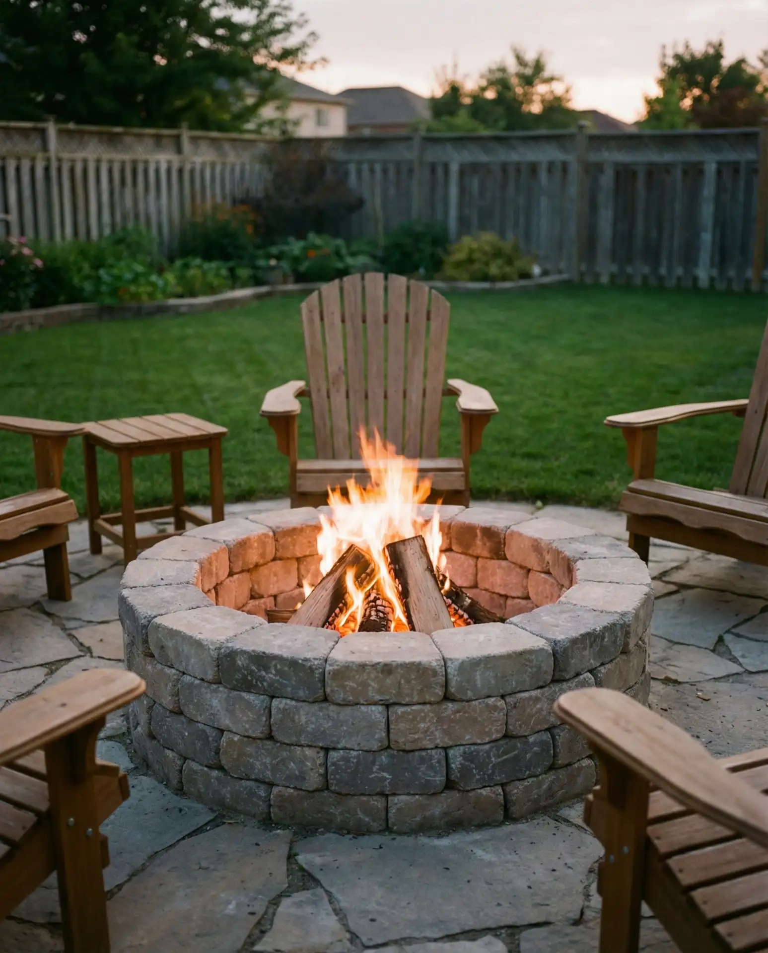 Easy Assembly Fire Pit Kit with Tumbled Stone 1
