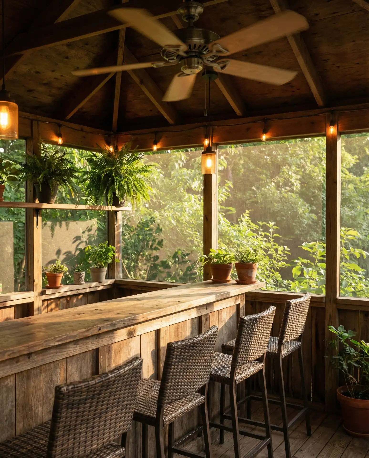 Enclosed Gazebo Bar for Year-Round Use 2