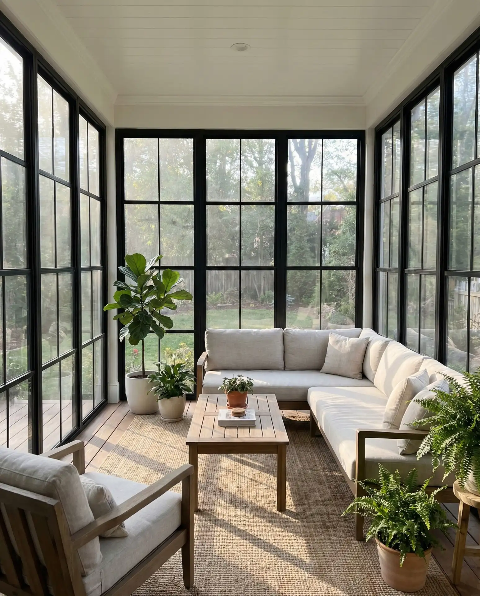 Enclosed Sunroom Deck Hybrid 1