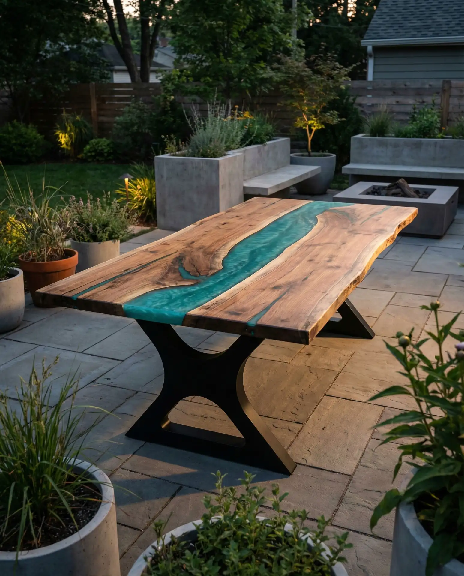 Epoxy Resin River Table Effect 2