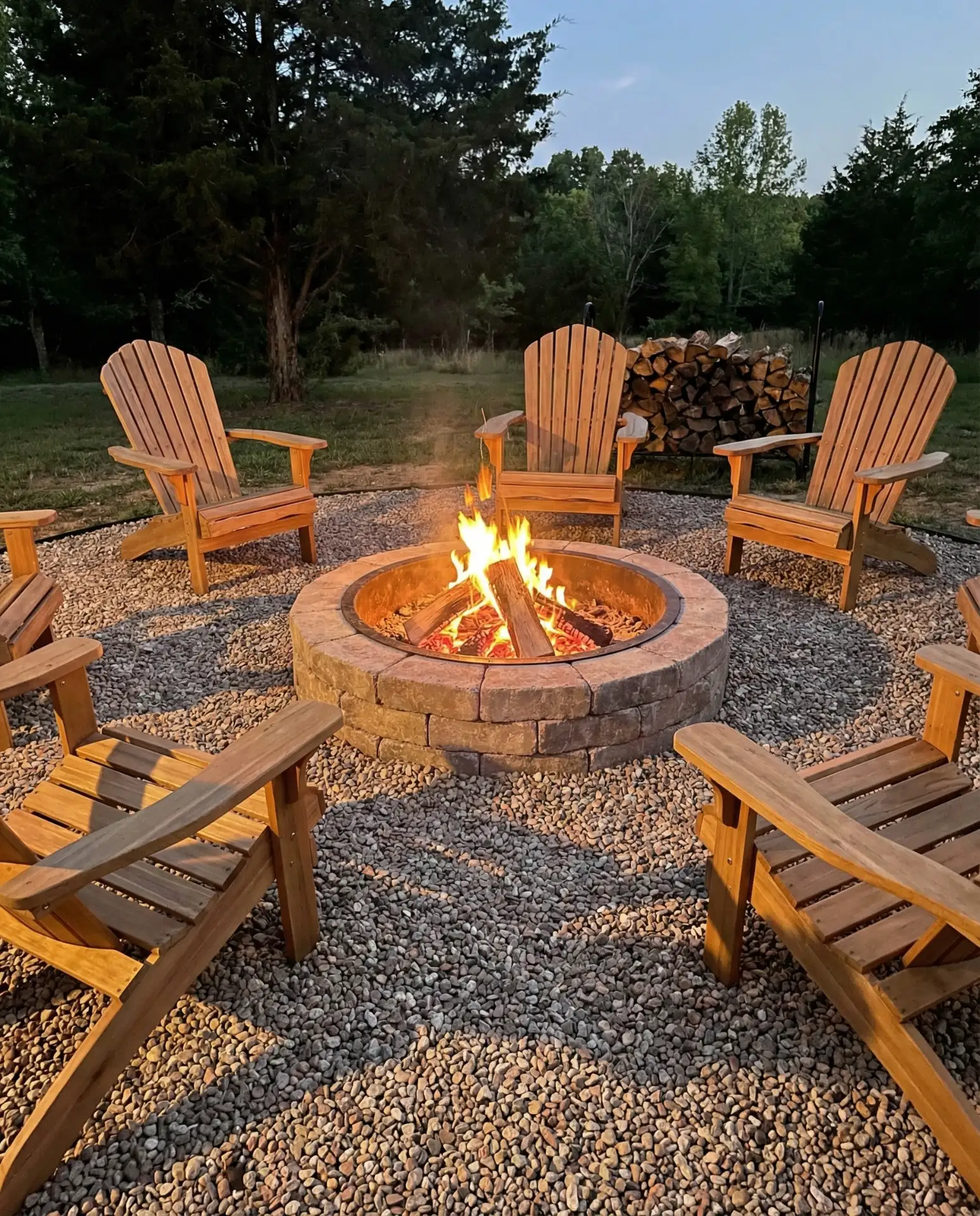 Fire Pit Circle with Gravel Surround 2