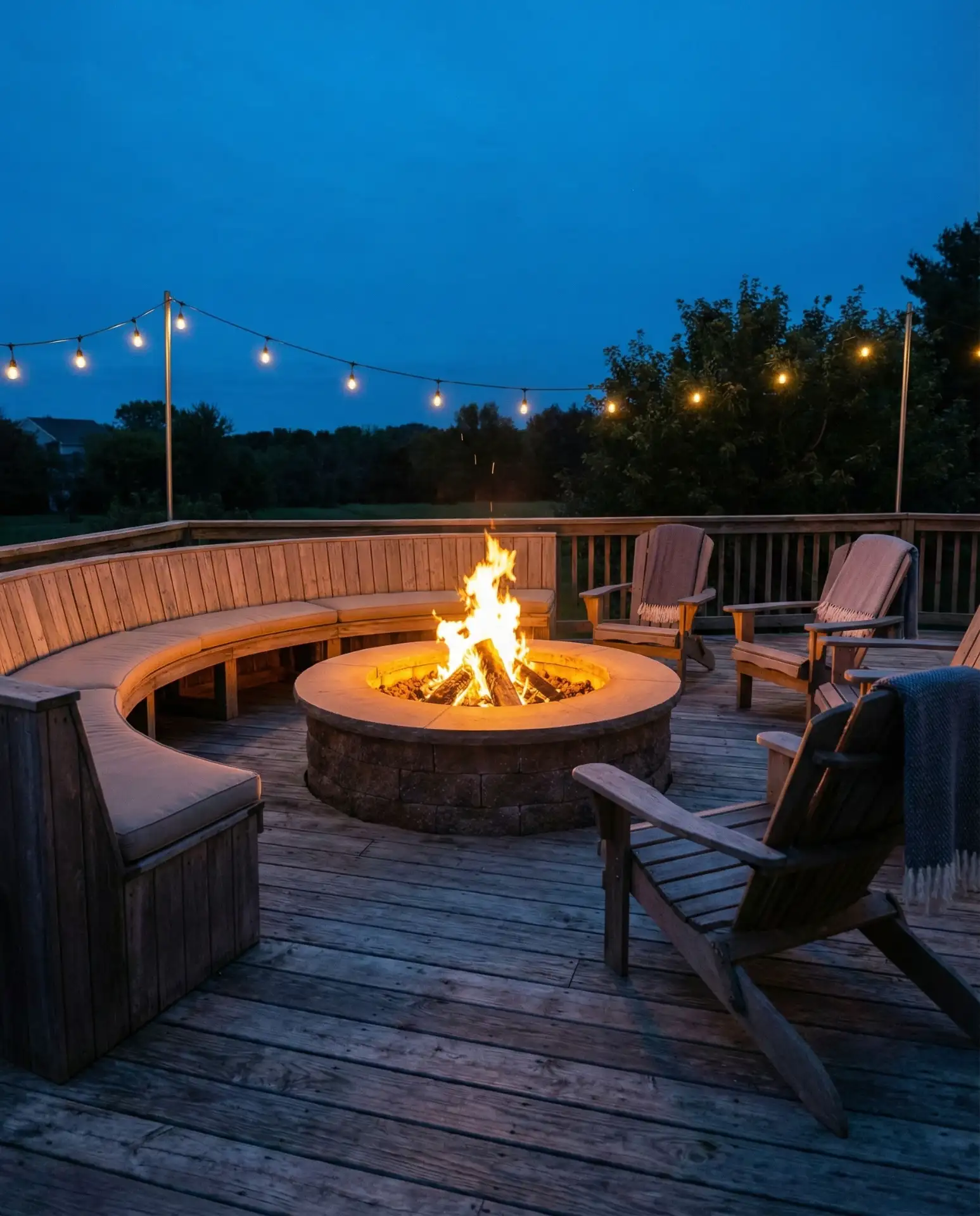 Fire Pit Gathering Space with Circular Seating 1