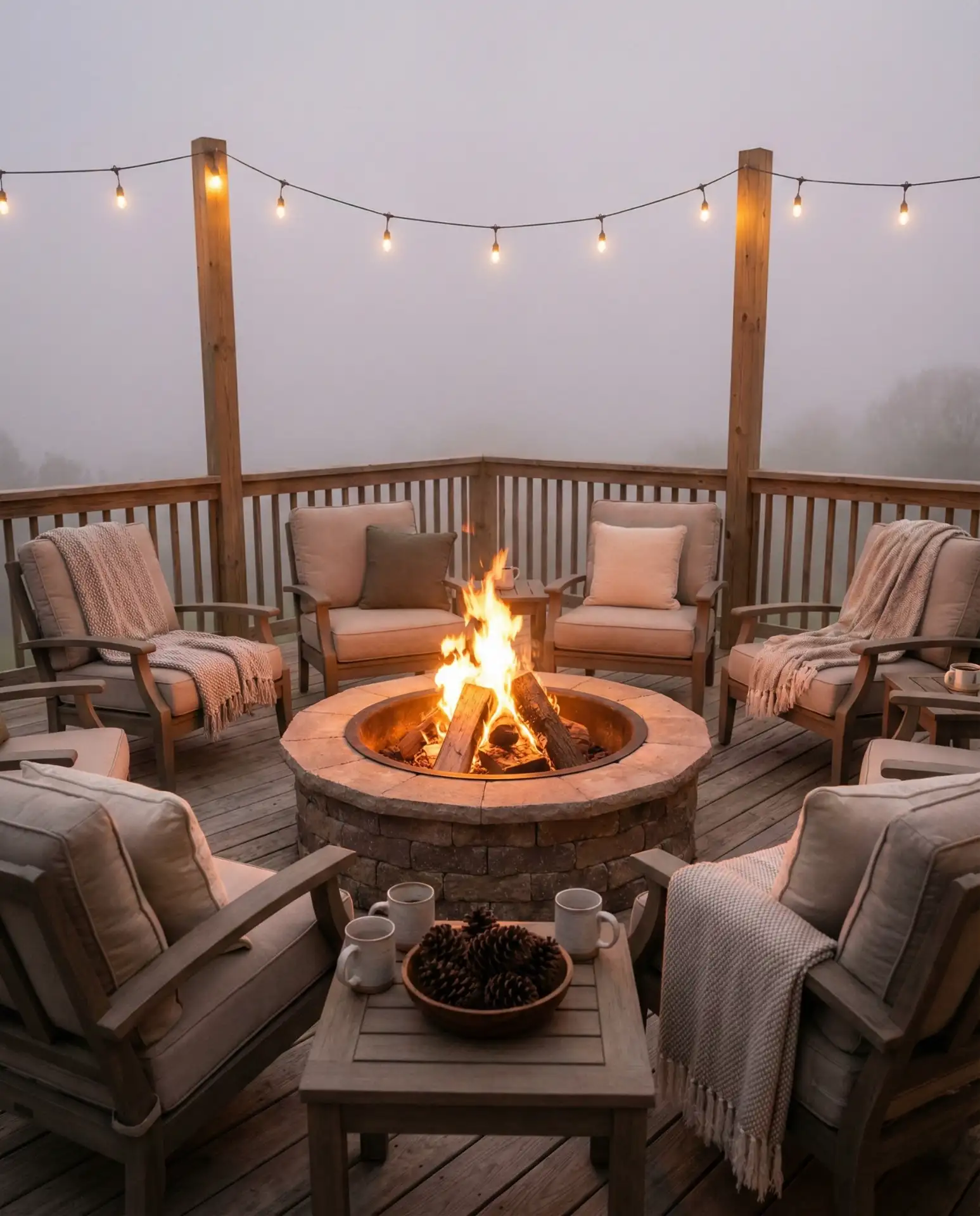 Fire Pit Gathering Space with Circular Seating 2