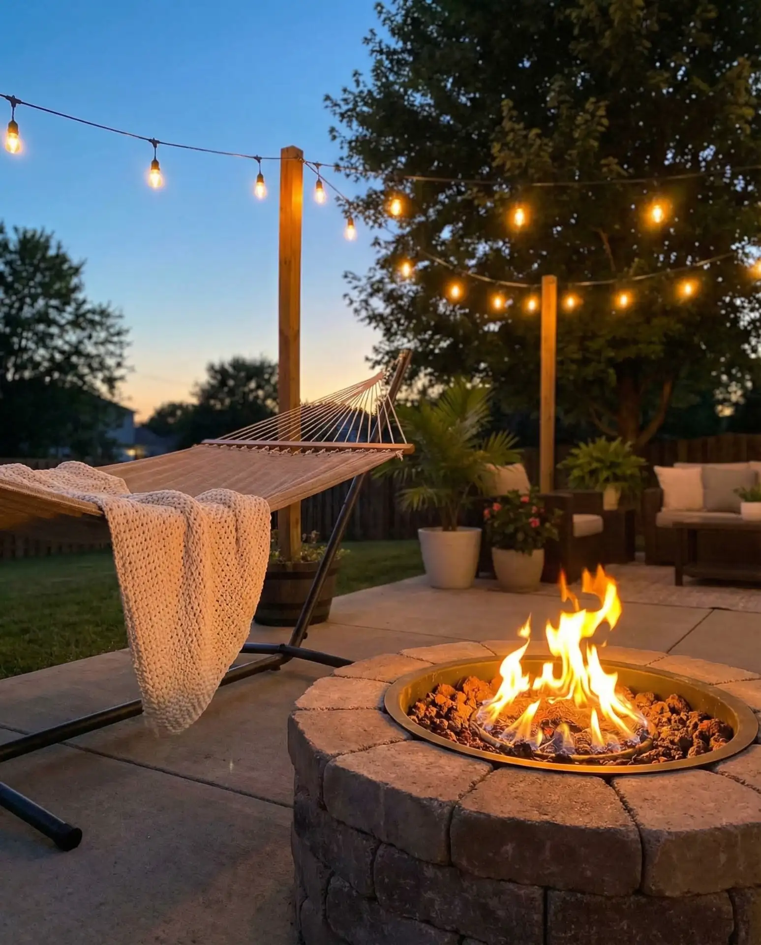 Fire Pit with Hammock Stand for Ultimate Relaxation 2