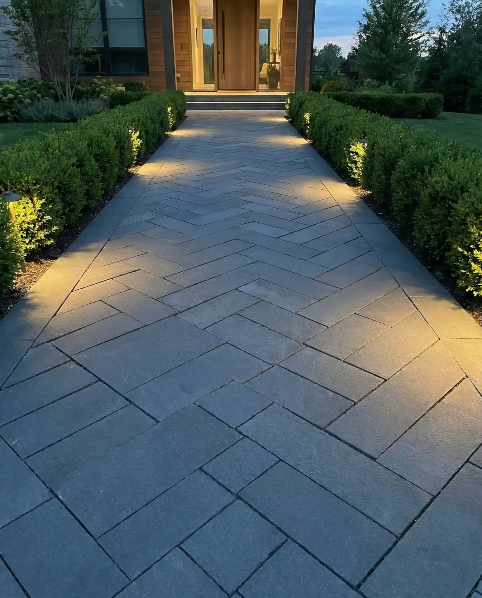 Formal Walkways with Geometric Pavers 2