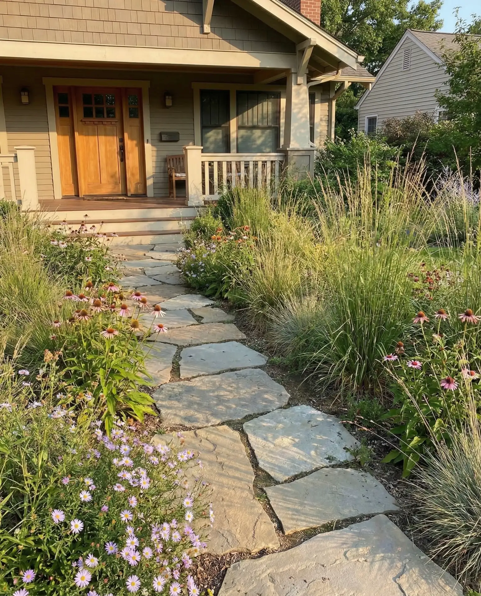 Front Lawn Replacement with Field Stone 1