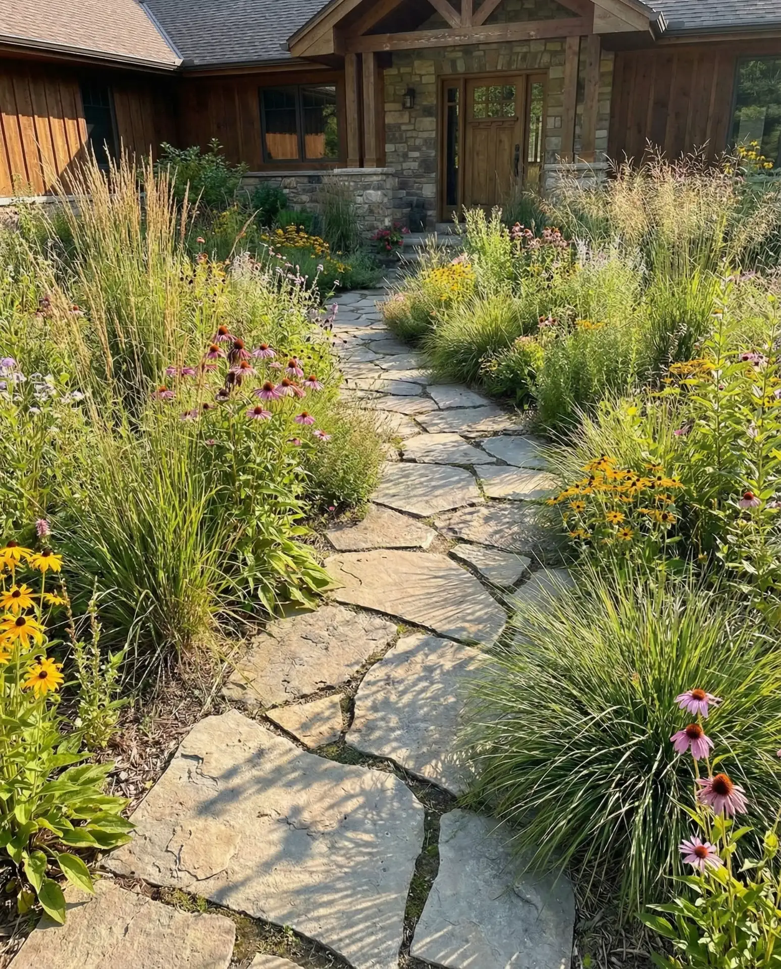 Front Lawn Replacement with Field Stone 2