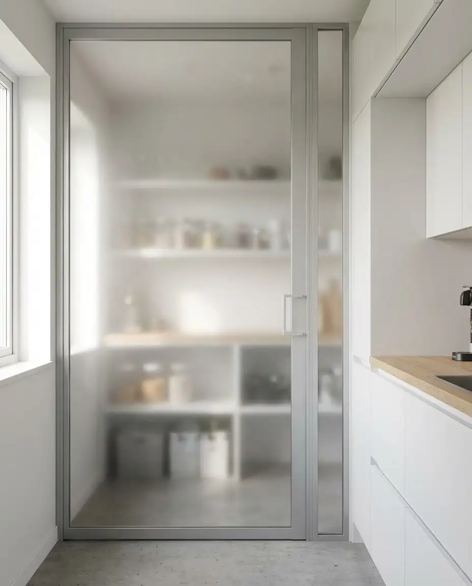 Frosted Glass Pantry Door for Privacy 2