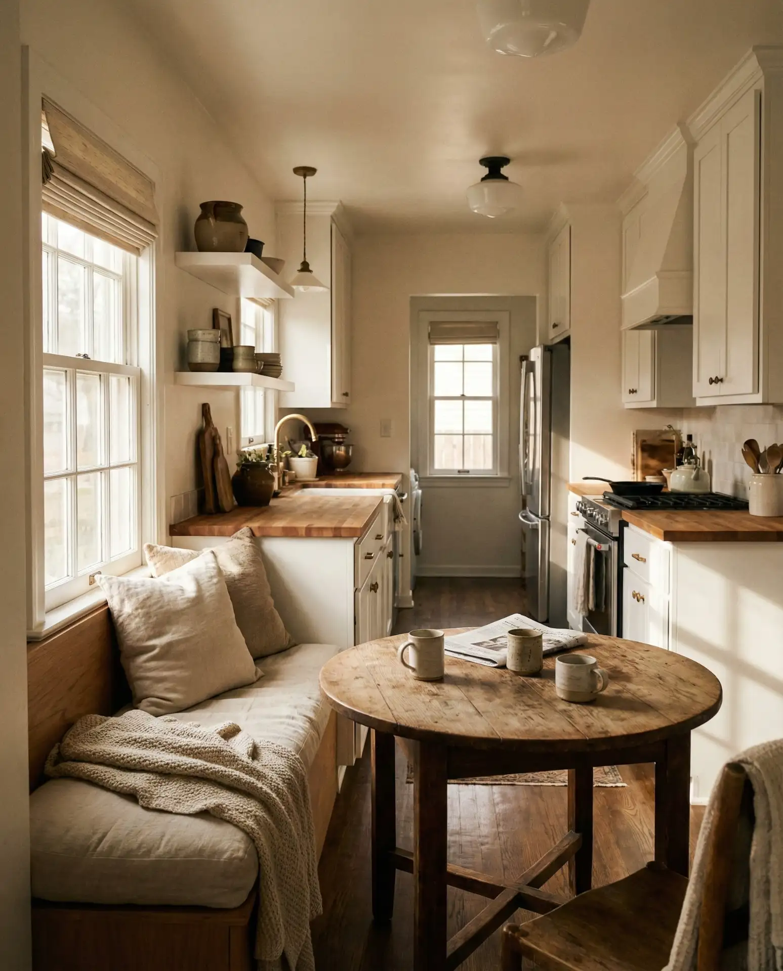 Galley Kitchen with Breakfast Nook 2