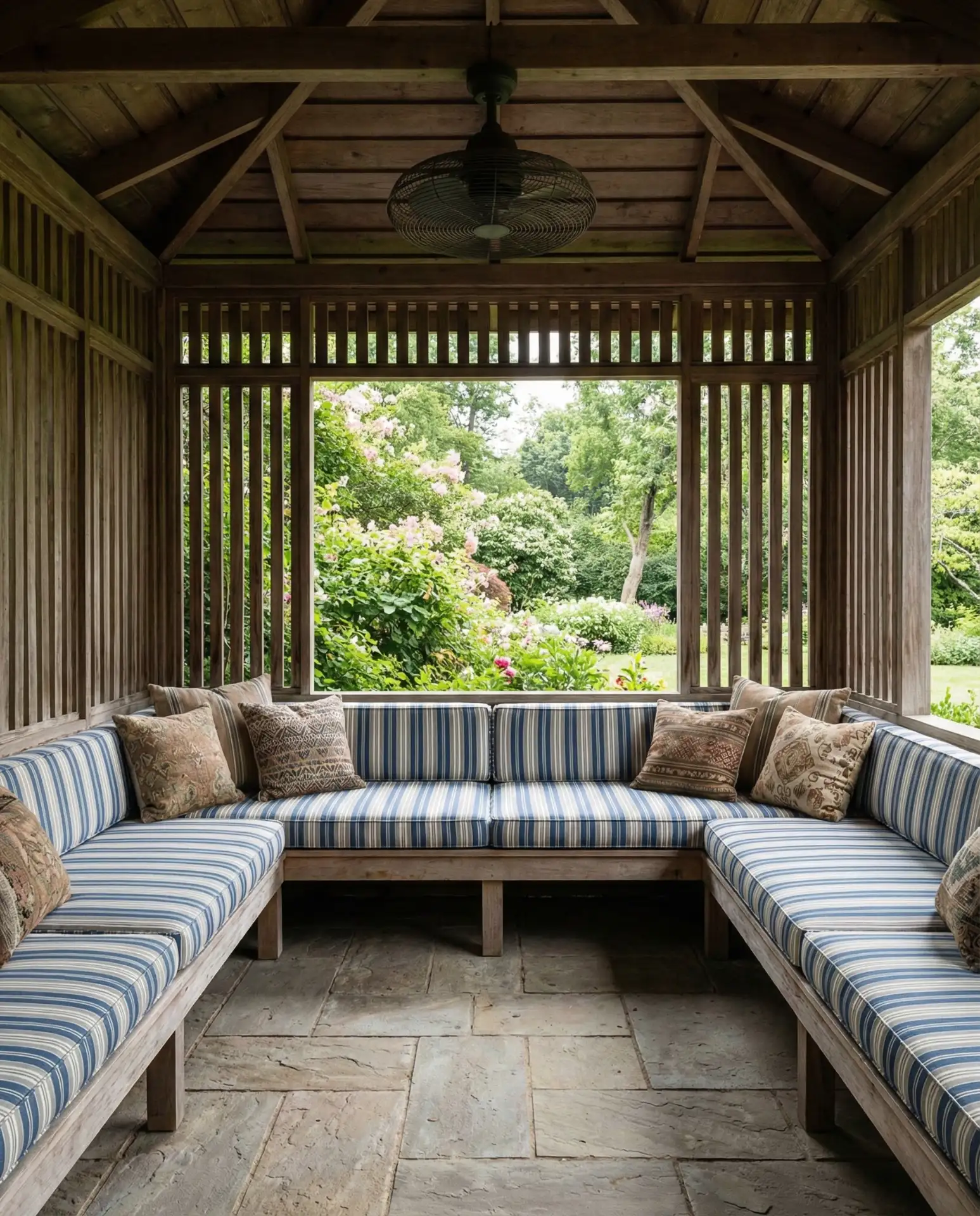 Gazebo with Built-In Bench Seating 2