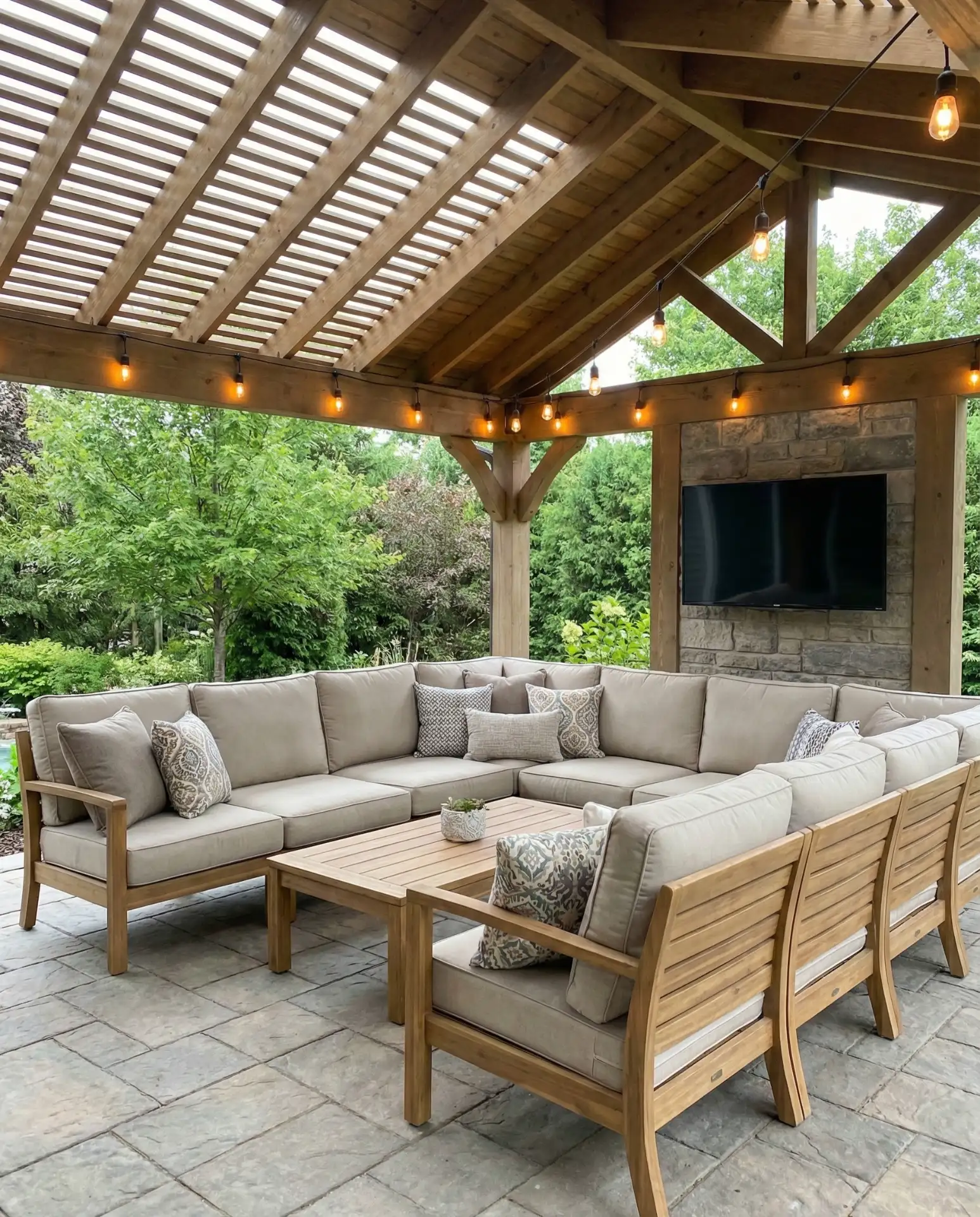 Gazebo with Outdoor TV Lounge 1