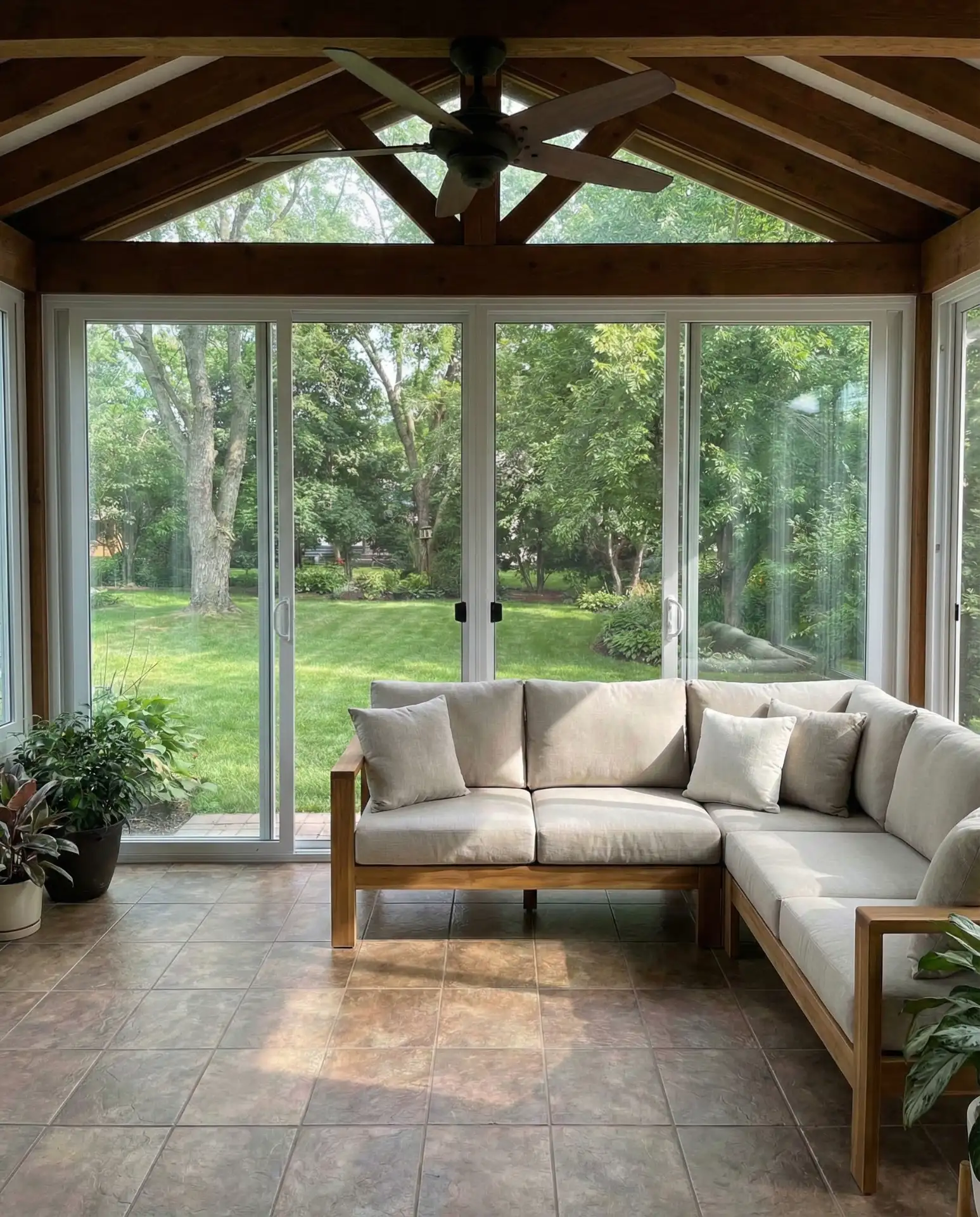 Gazebo with Sliding Glass Doors for Three-Season Use 1