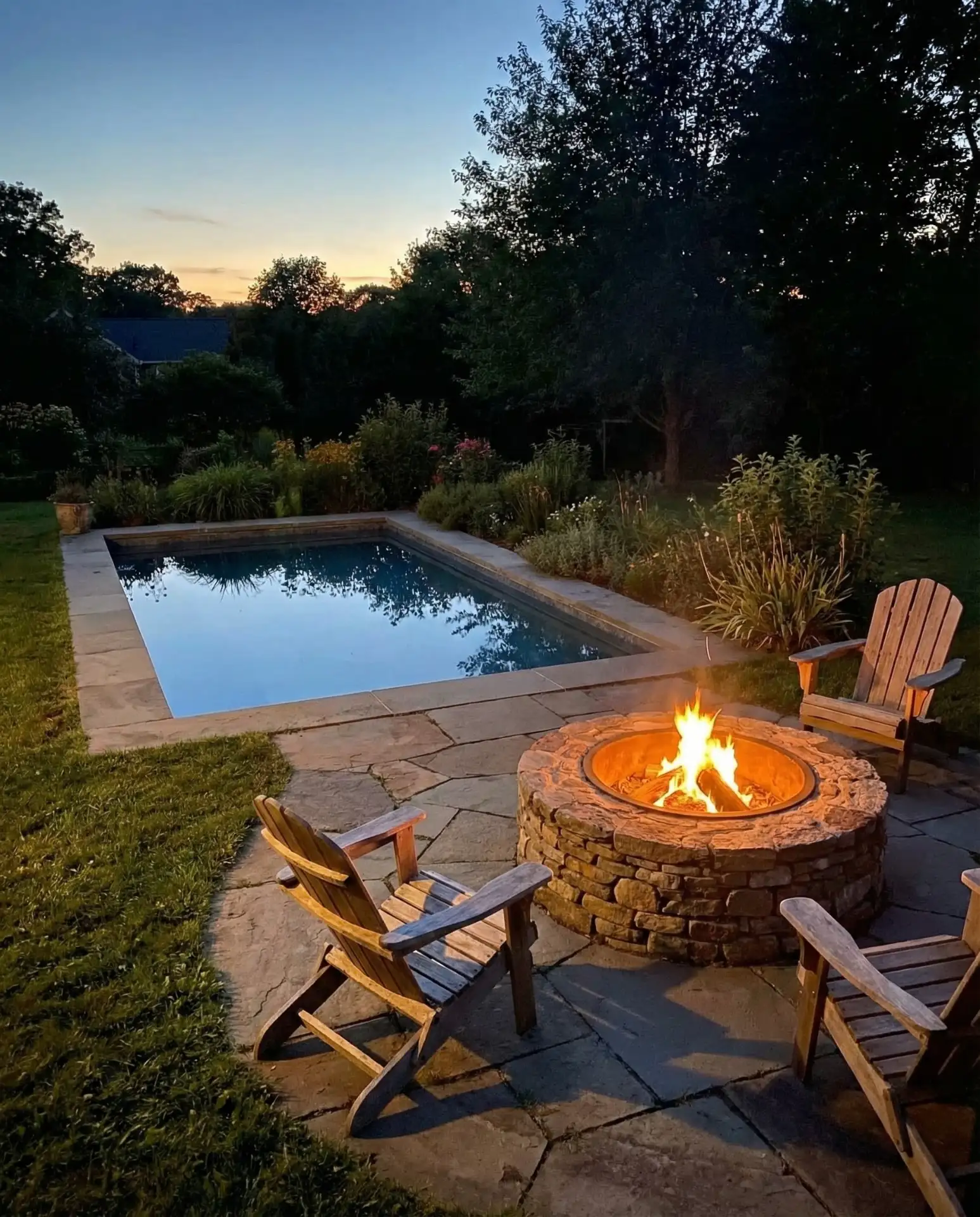 Geometric-Pool-with-Built-In-Bench-Seating 2