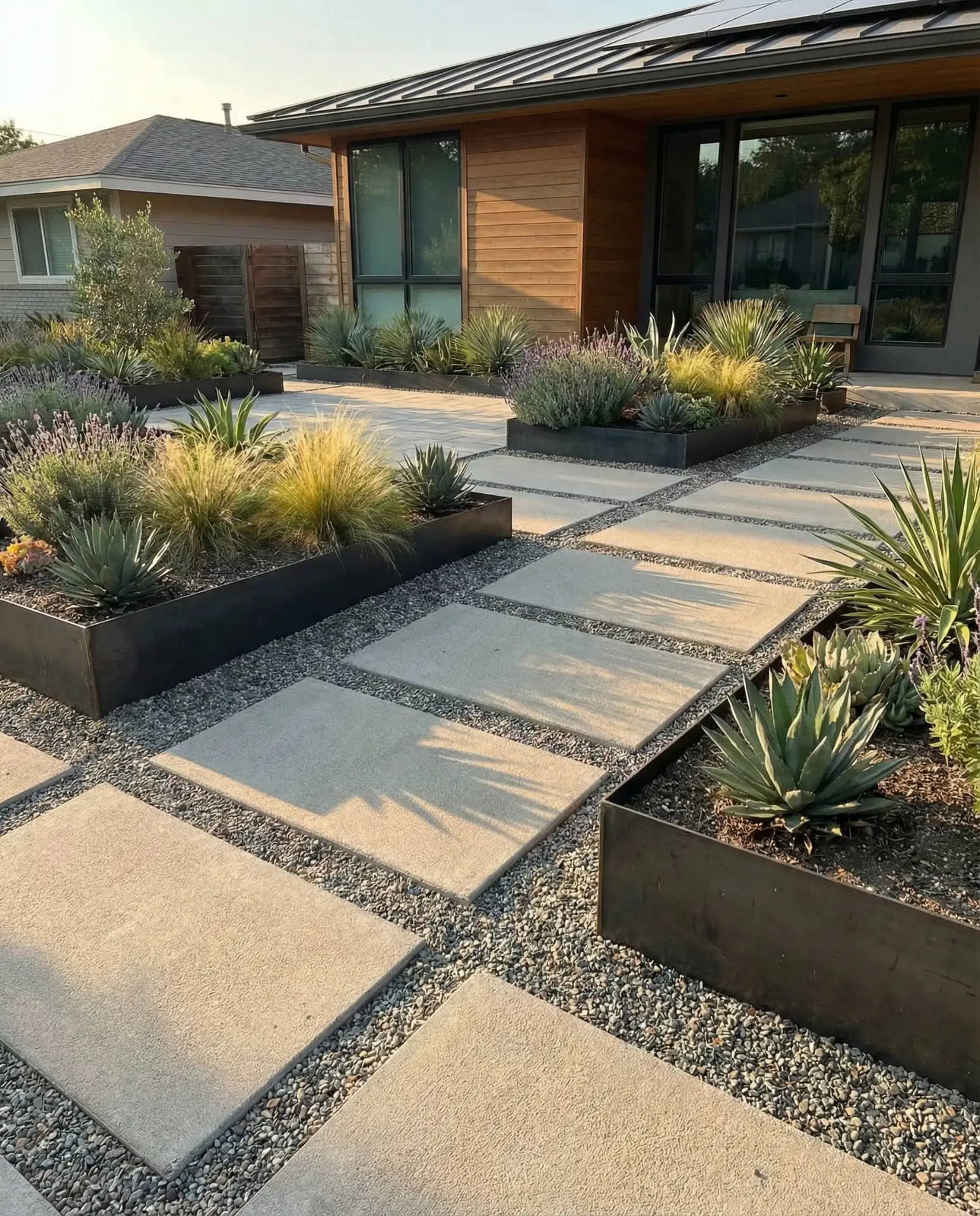 Grass-Free Courtyard with Permeable Pavers 2