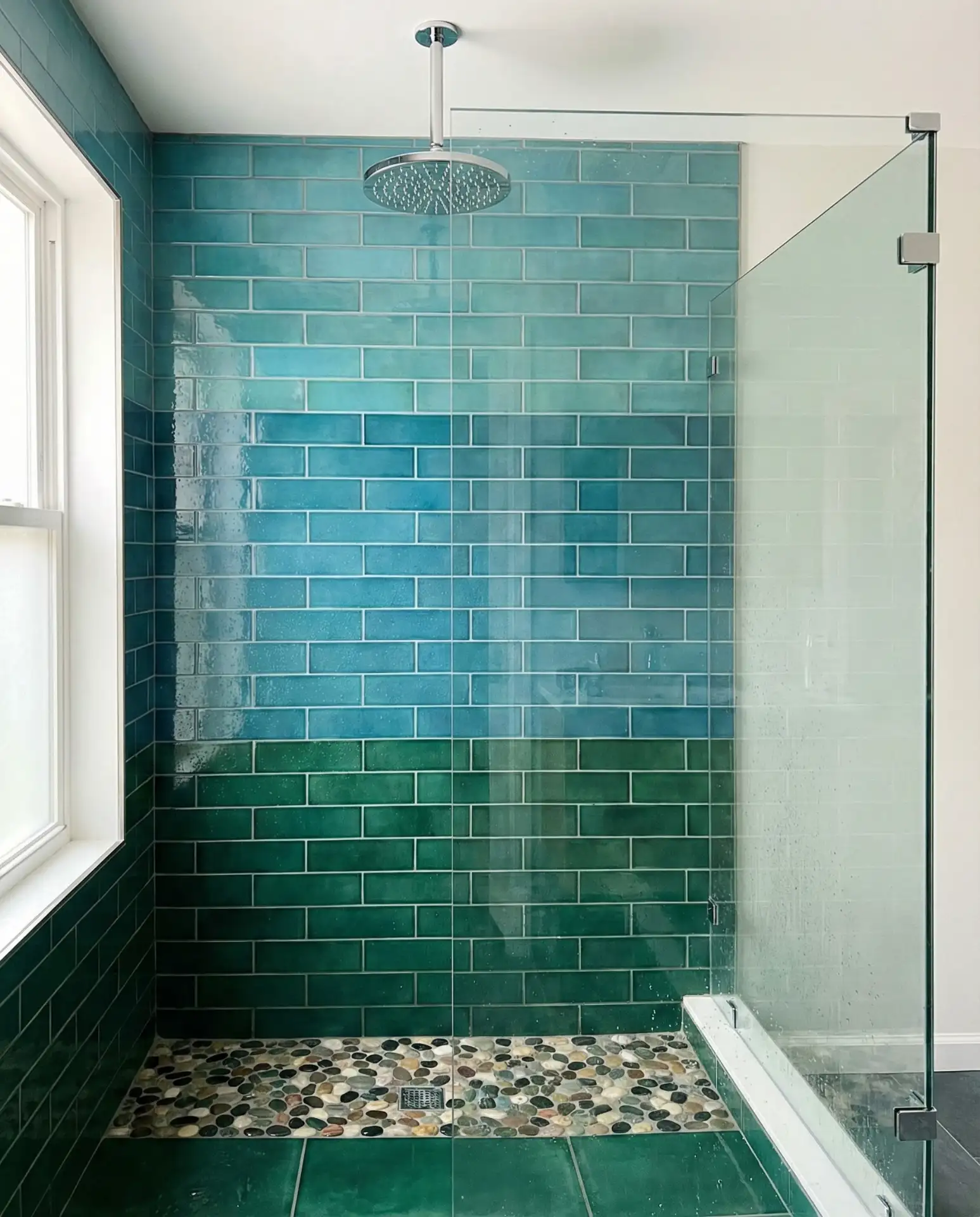 Green and Blue Gradient Tile Design 2