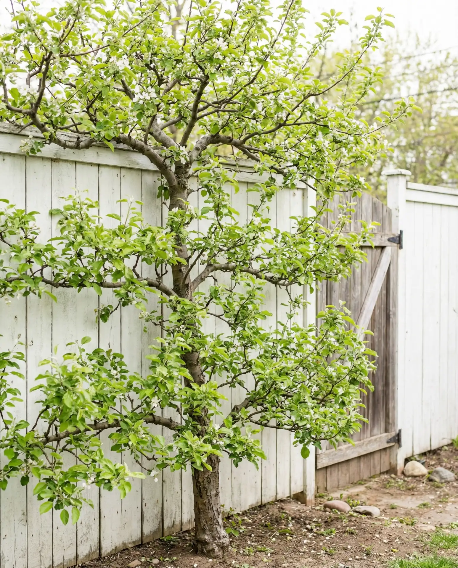Hidden Gate Behind Espaliered Fruit Trees 2