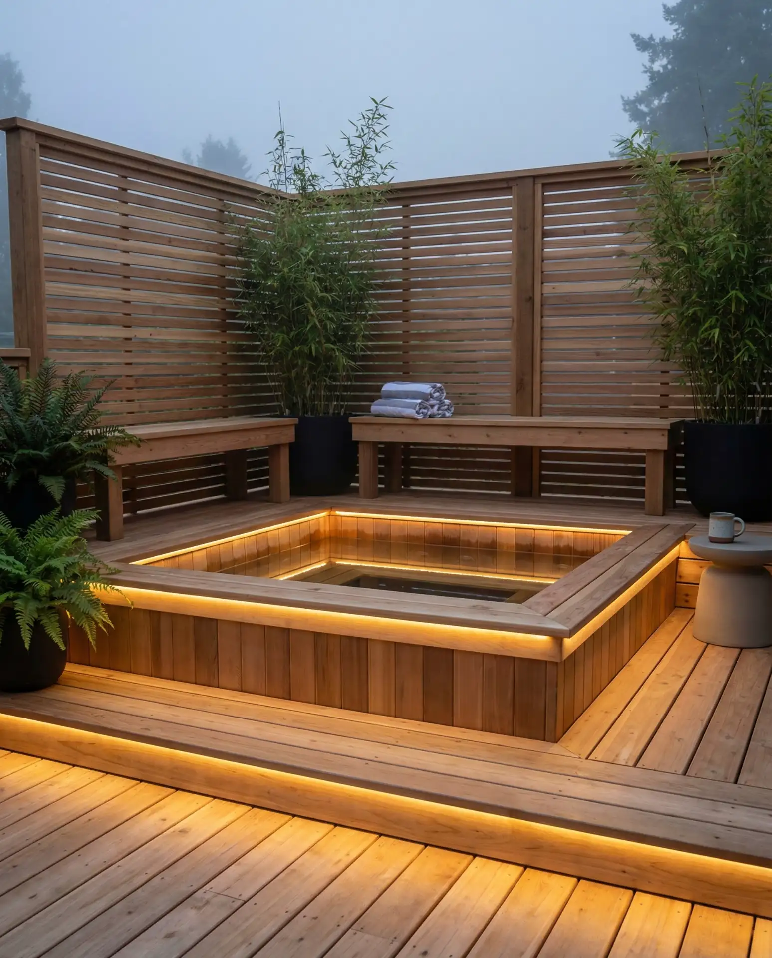 Hot Tub Haven with Privacy Screens 1