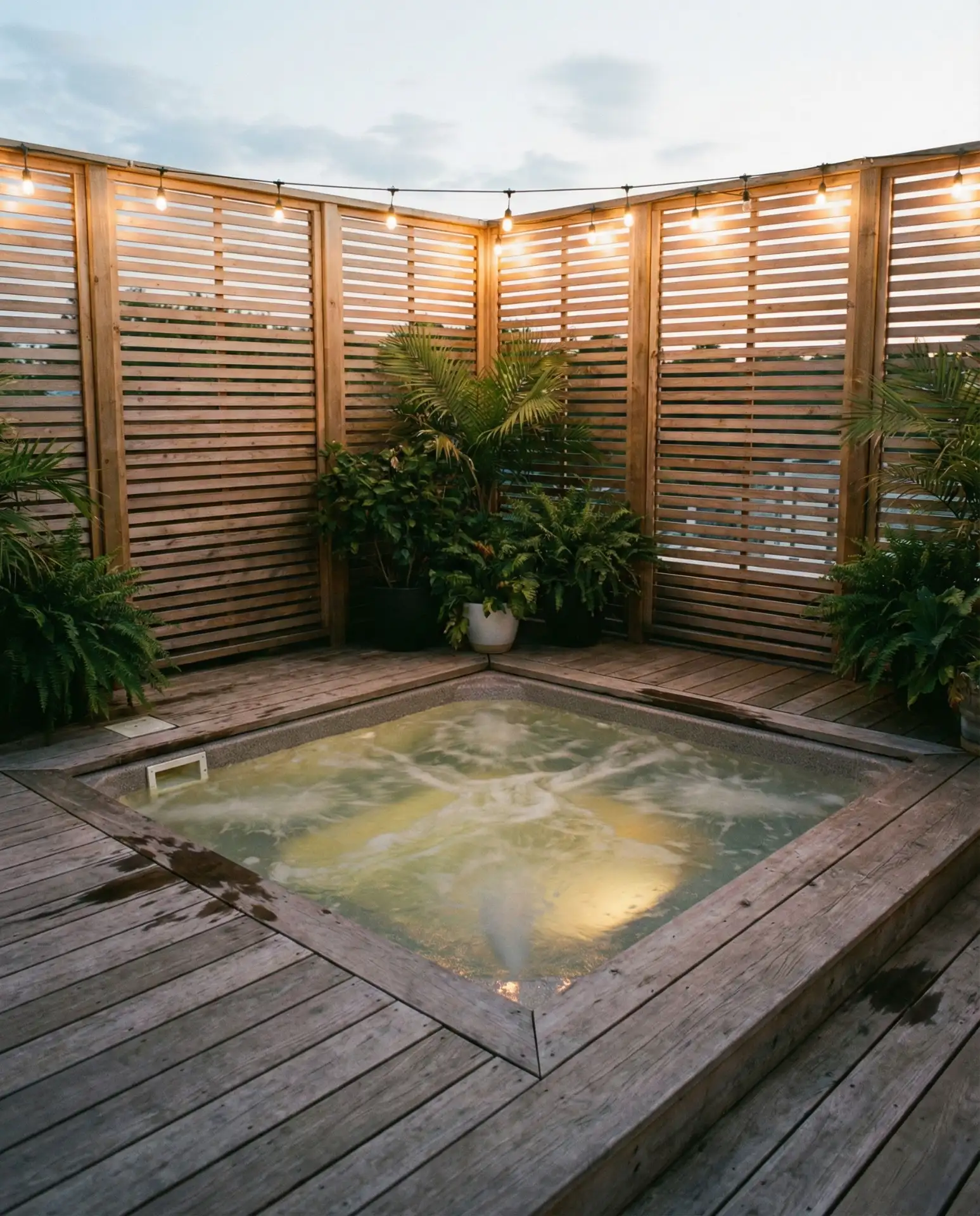Hot Tub Haven with Privacy Screens 2