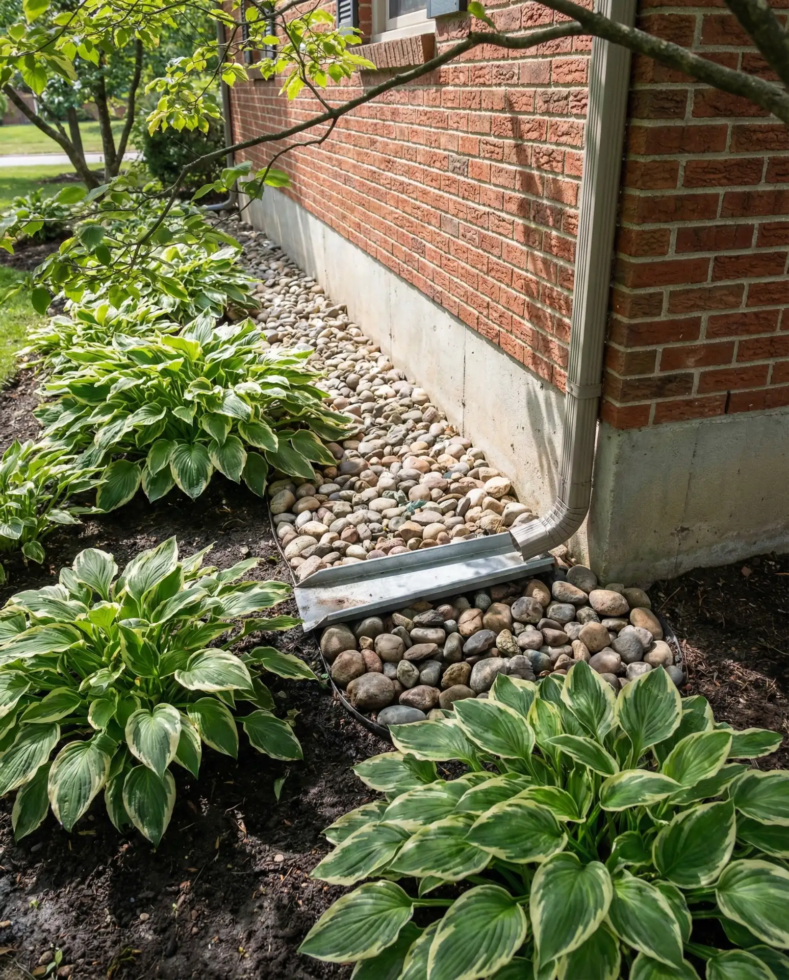 House Foundation Drainage with Stone 1