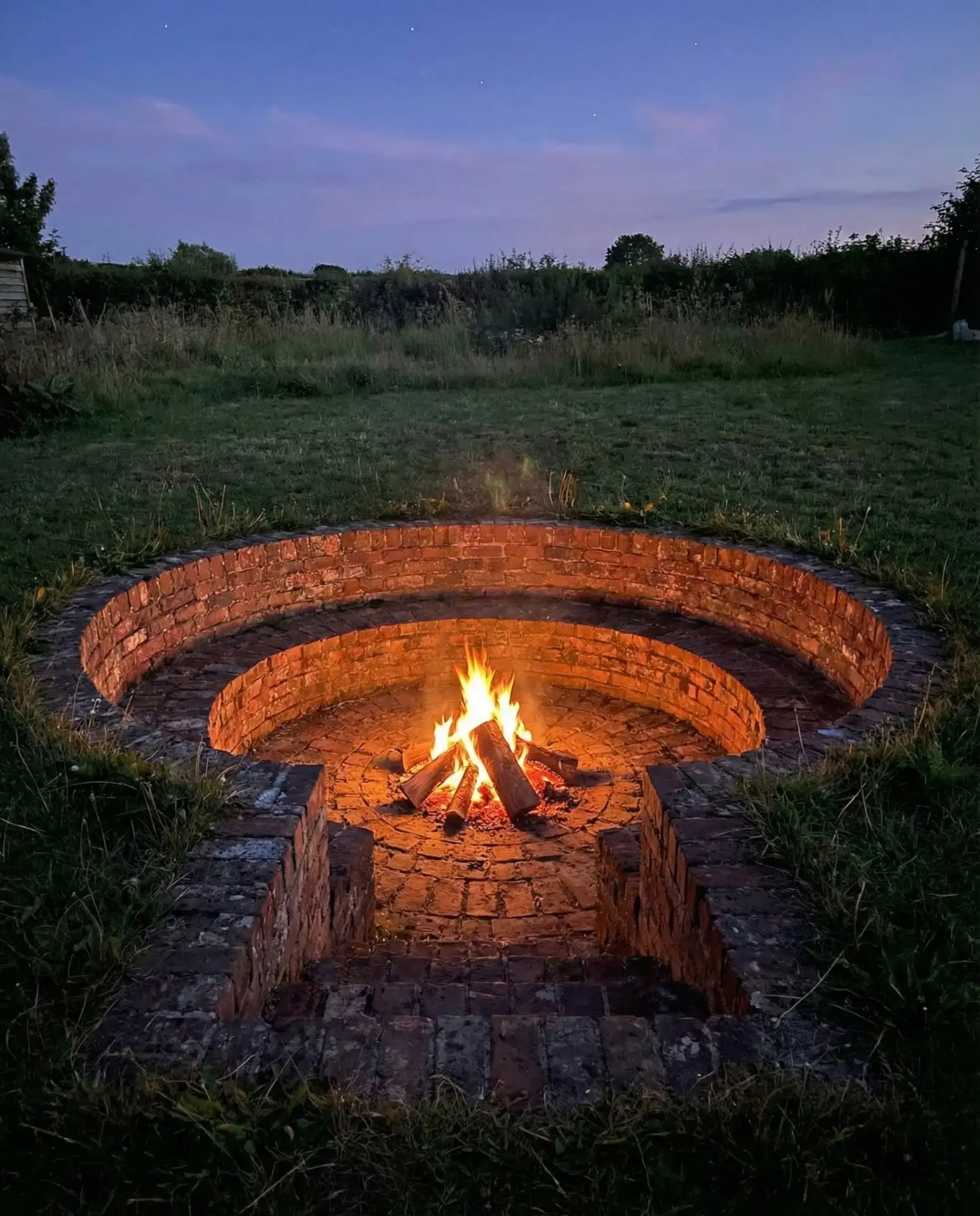In-Ground Fire Pit with Sunken Seating Area 1