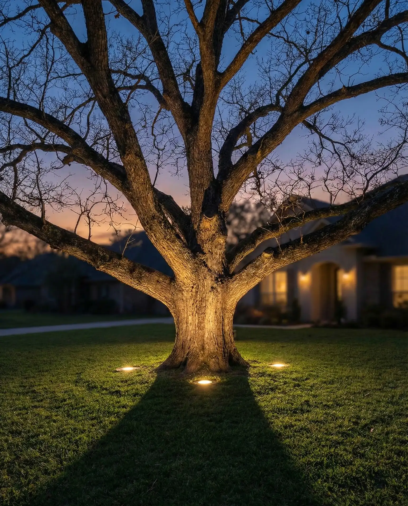 In-Ground-Well-Lights for Dramatic Tree Illumination 2