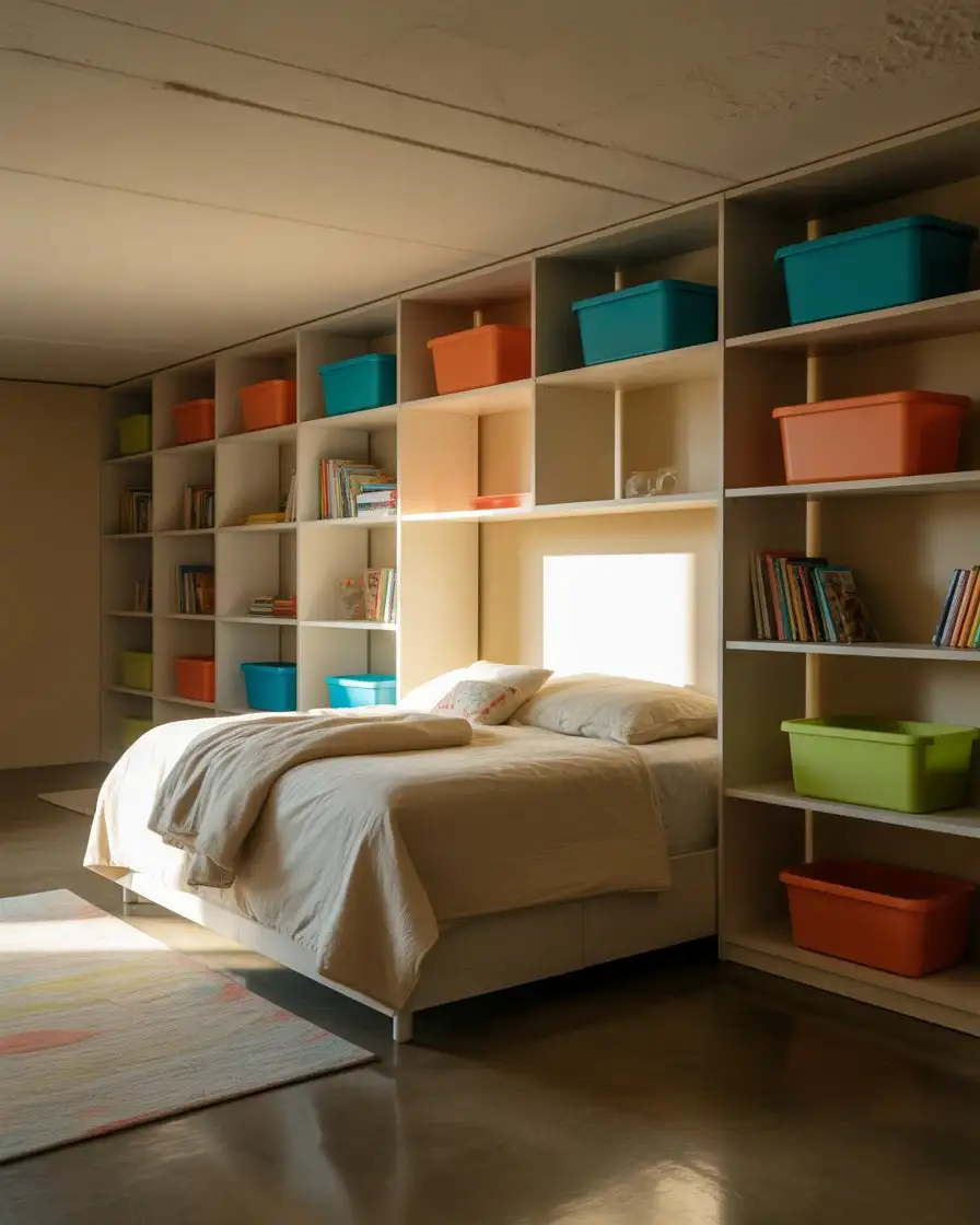 Incorporate Built-In Storage for Kid-Friendly Organization 2