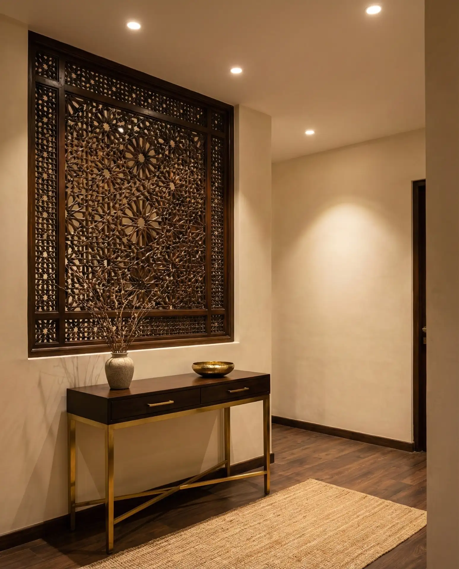 Indian Jali Screen Entry with Carved Patterns 2