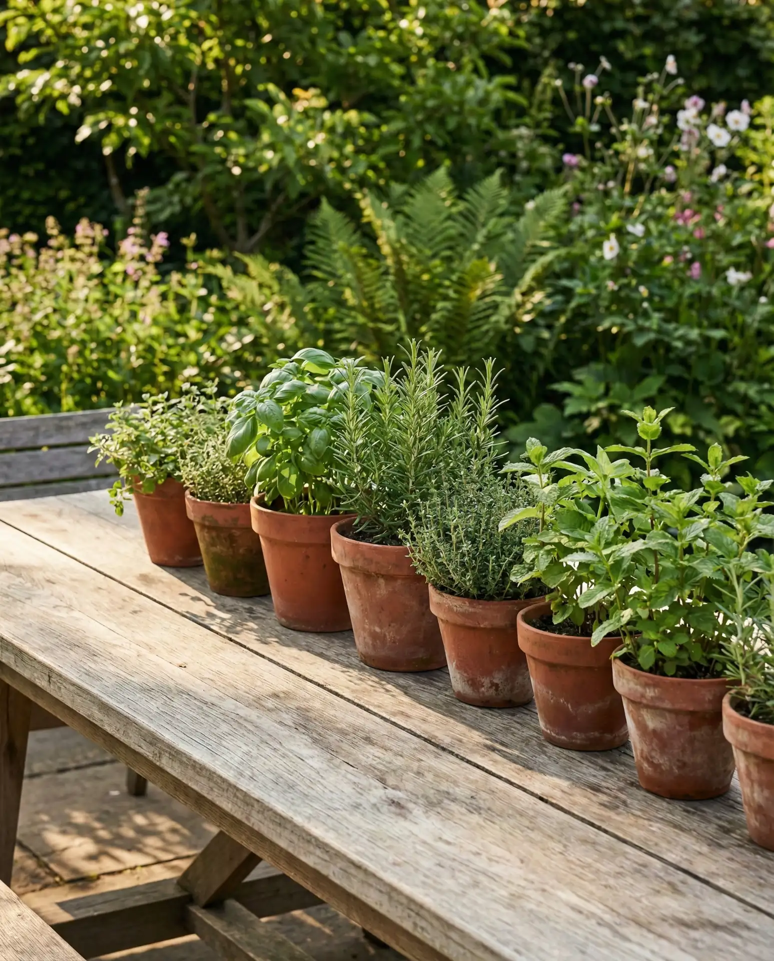 Indoor-Outdoor Flow with Potted Herbs 1