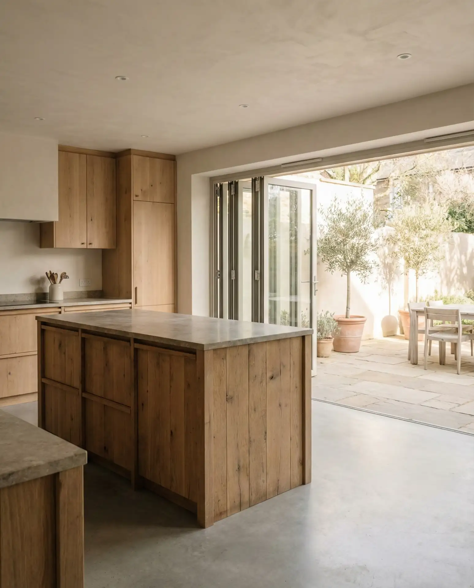 Indoor-Outdoor Kitchen with Folding Glass Walls 1