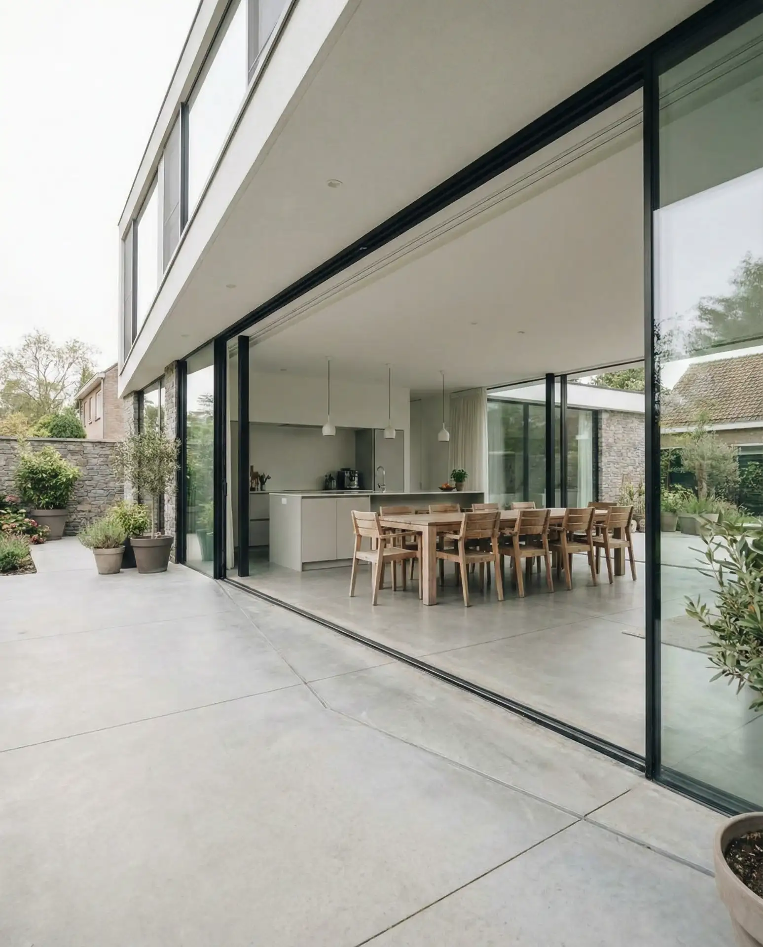 Indoor-Outdoor Sliding Glass Wall Setup 2