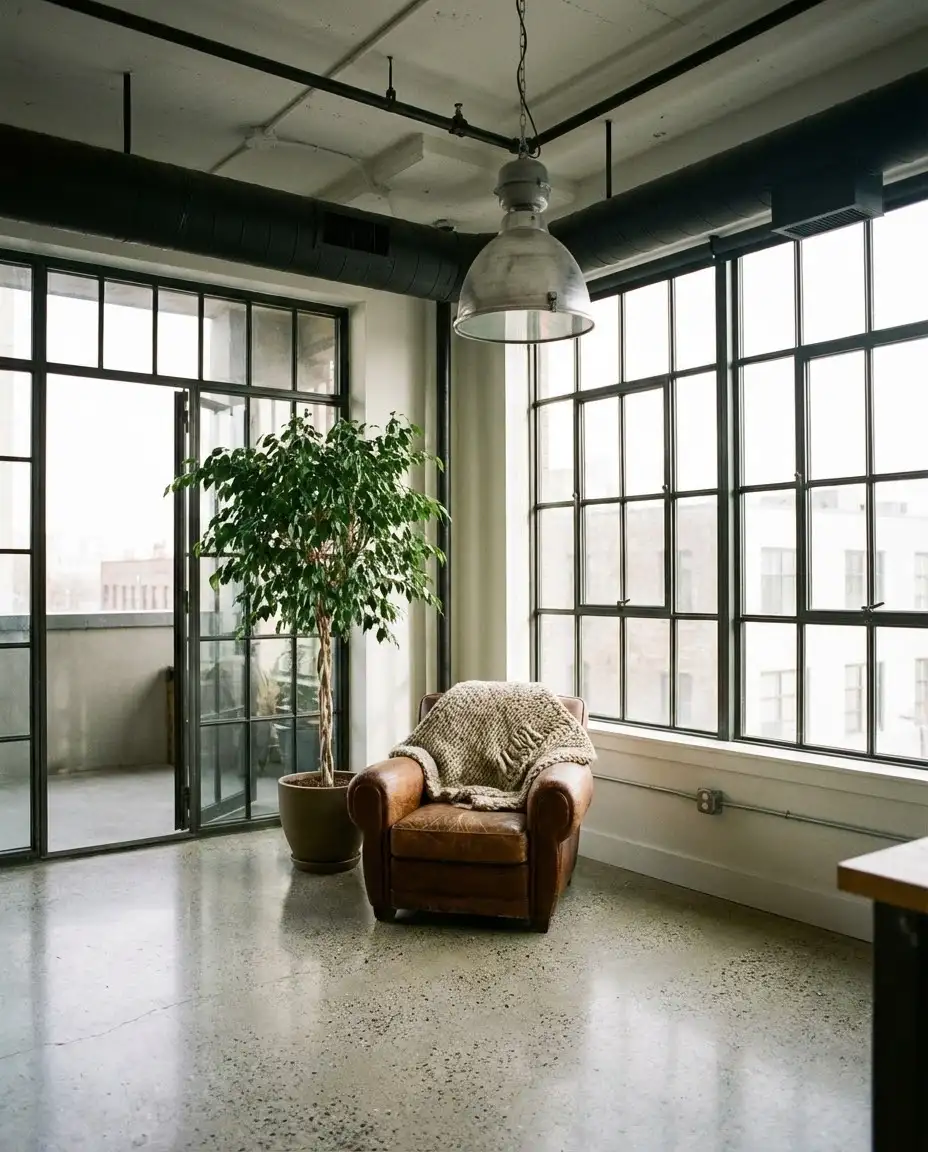 Industrial Loft with Concrete Floors and Metal Accents 1