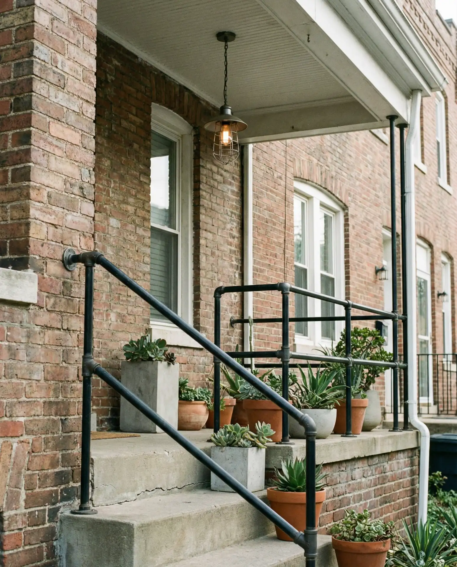Industrial Pipe Railing for Urban Porches 1