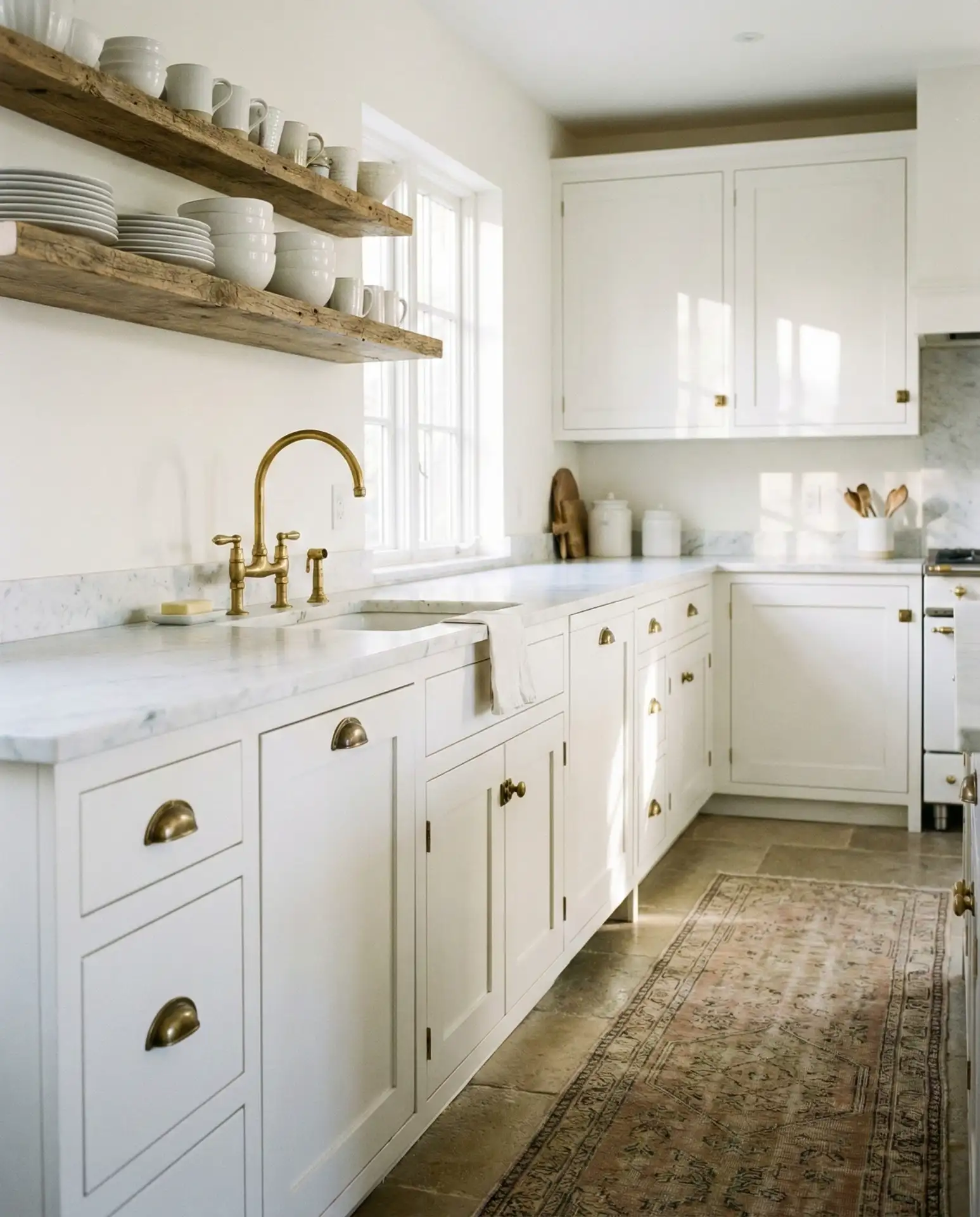 Kitchen Design Ideas with Marble and Brass 1